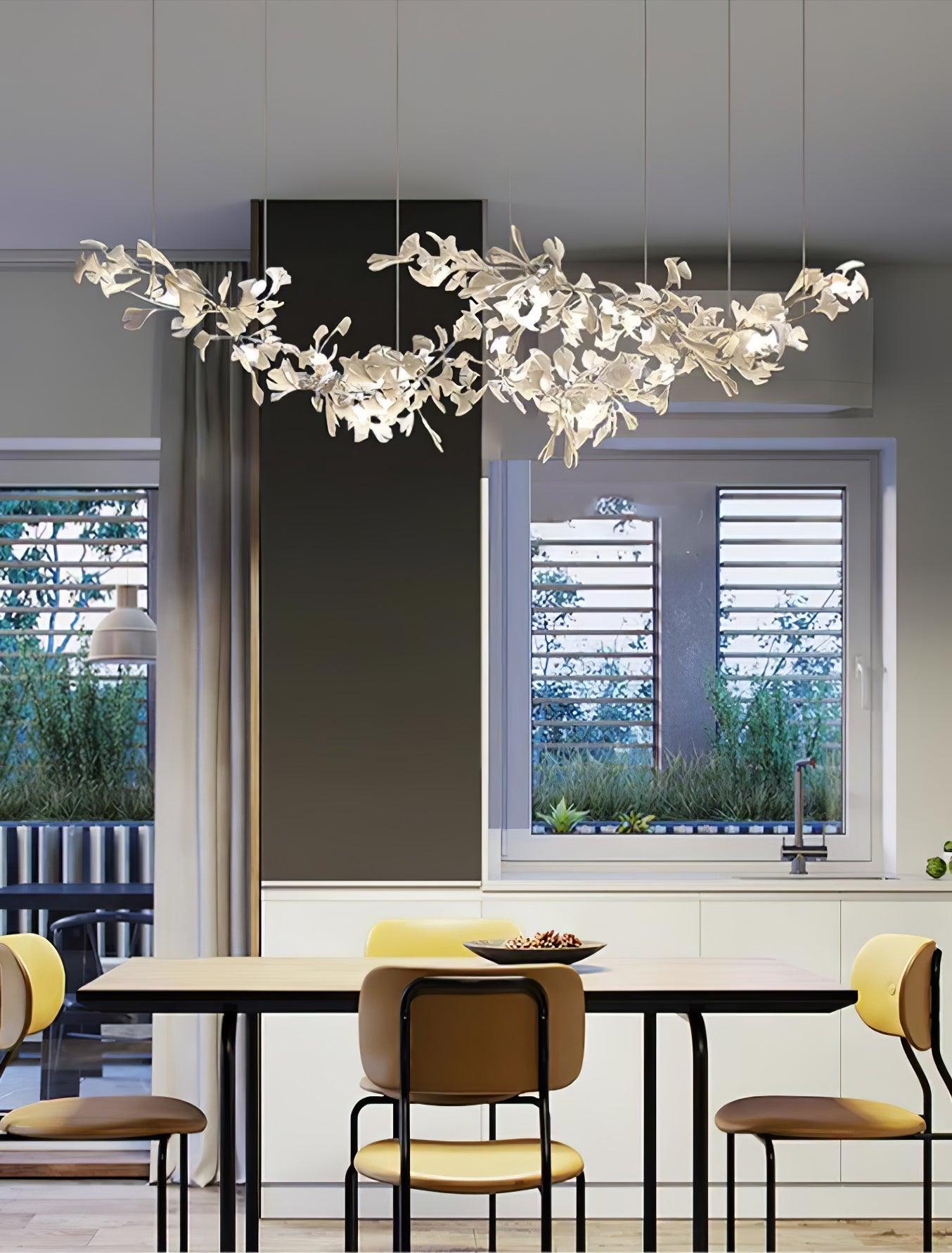 Double Layer Combination Gingko Chandelier - YIOSI