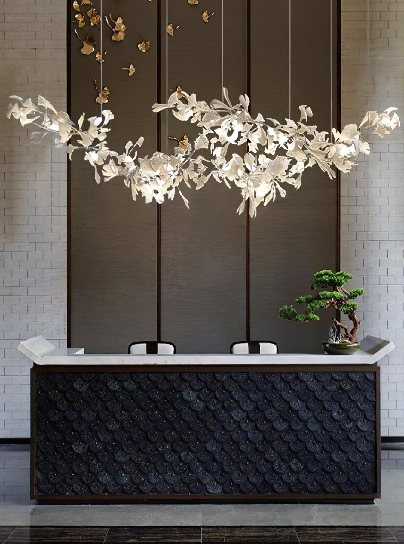 Double Layer Combination Gingko Chandelier - YIOSI