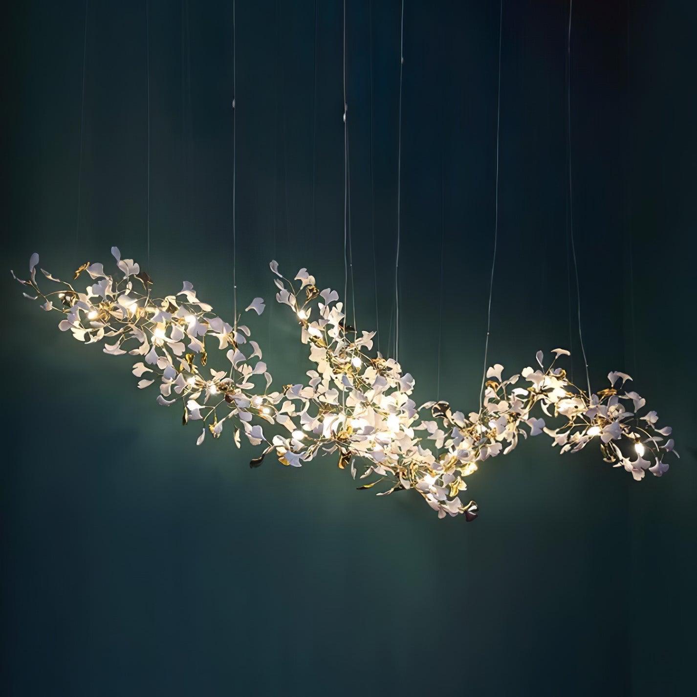 Double Layer Combination Gingko Chandelier - YIOSI