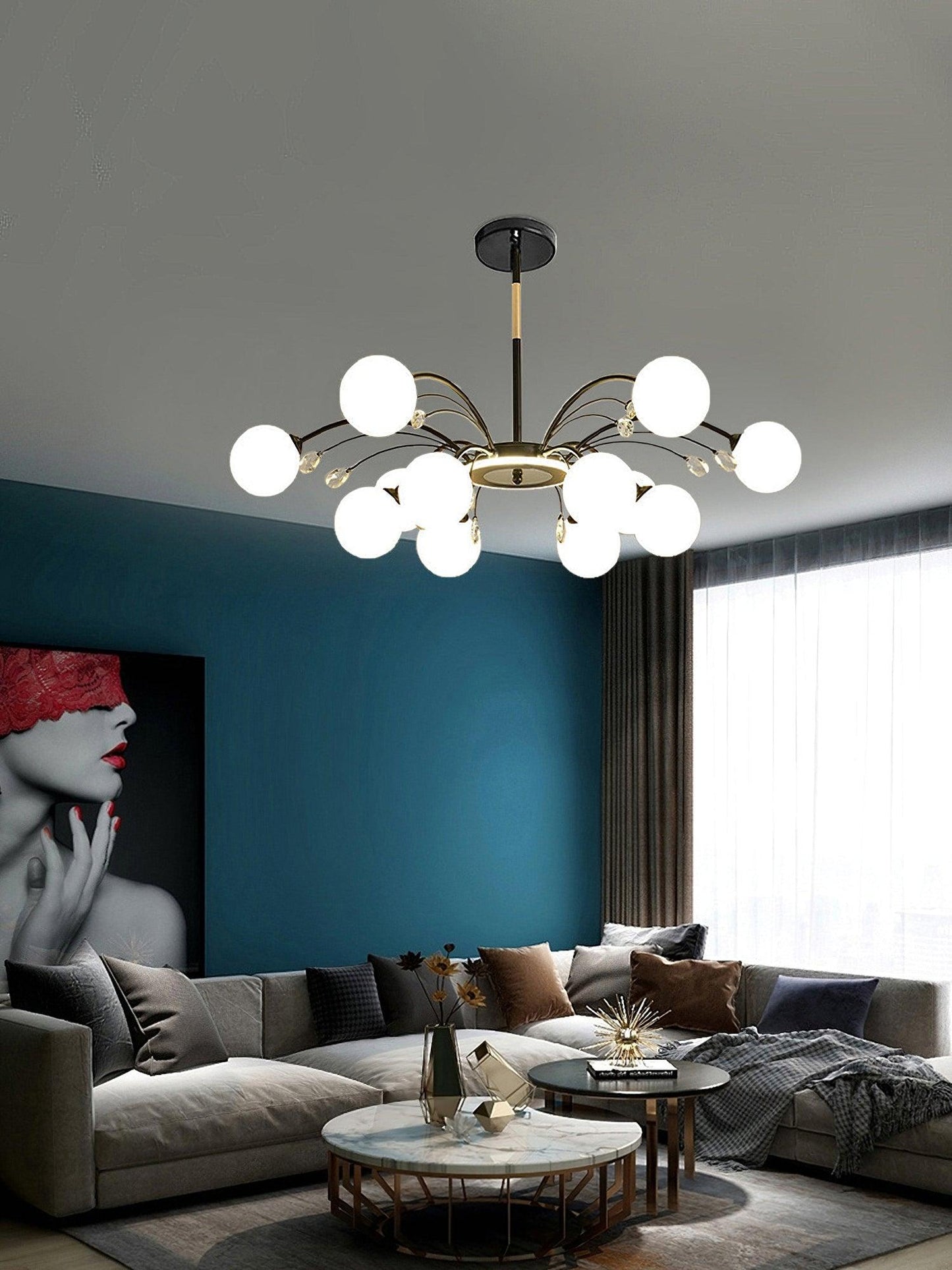 Glamorous Glass Raindrop Chandeliers - YIOSI