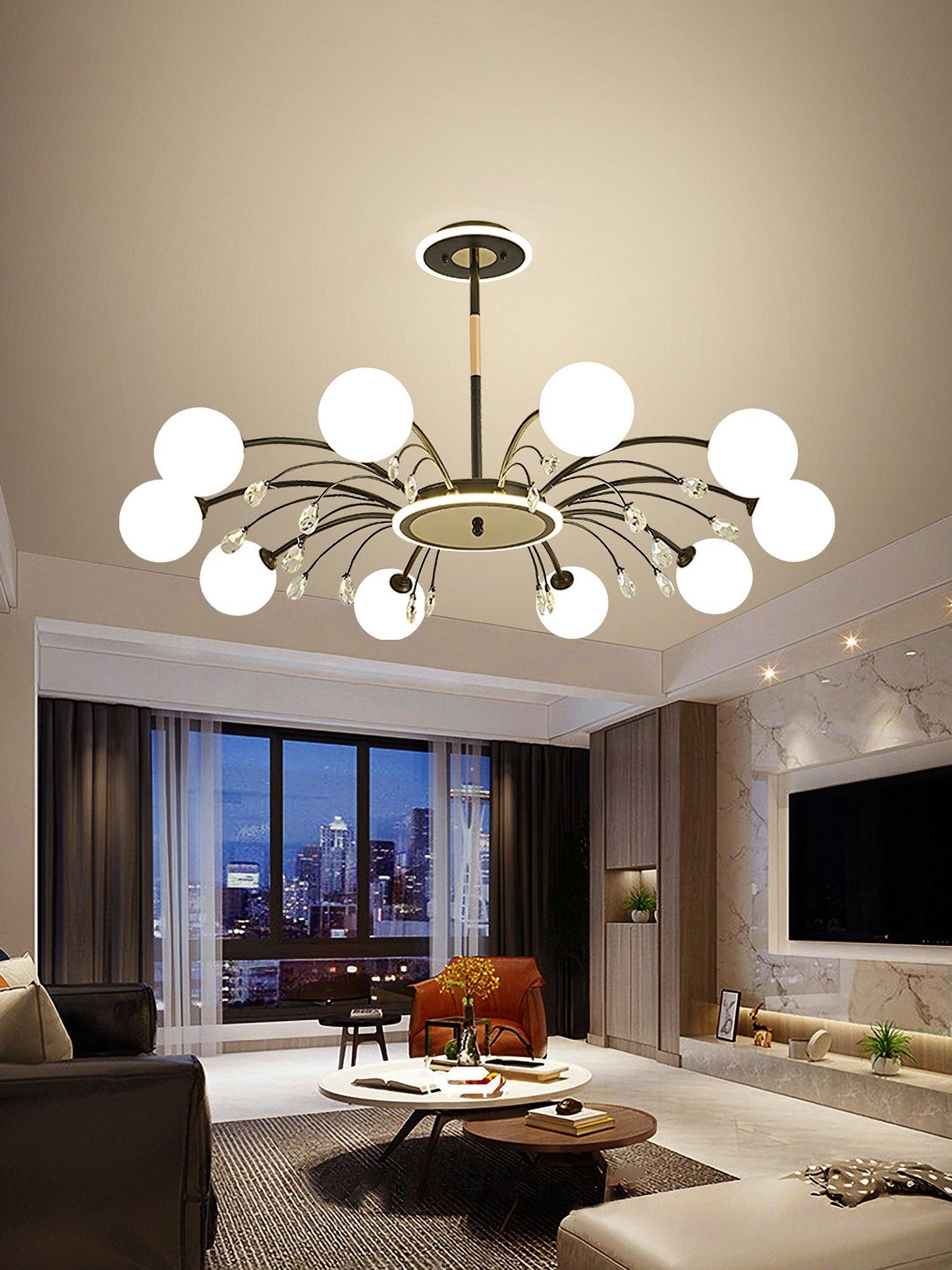 Glamorous Glass Raindrop Chandeliers - YIOSI