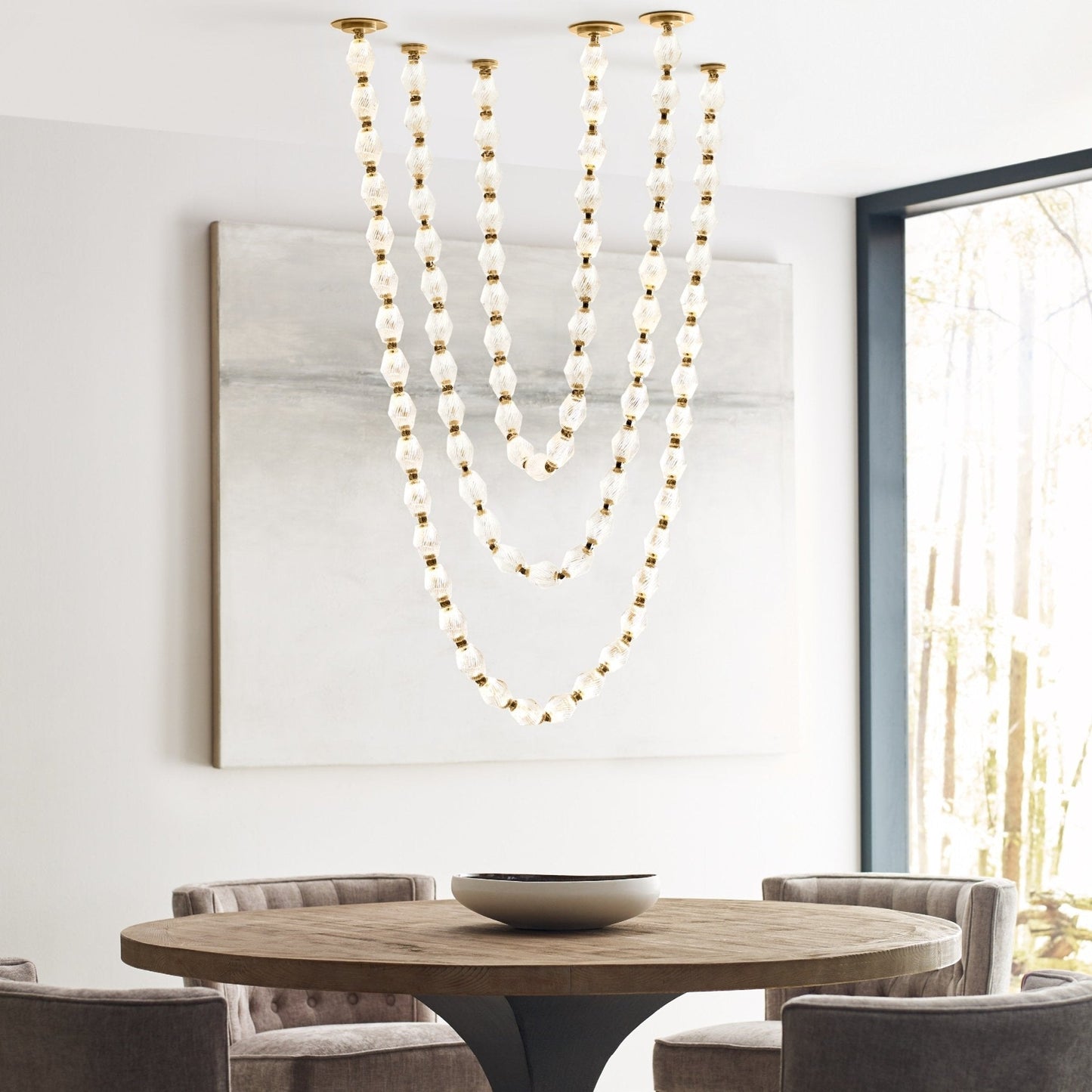 Glass Chain Chandelier - YIOSI