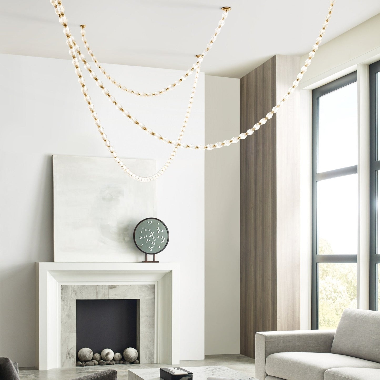 Glass Chain Chandelier - YIOSI
