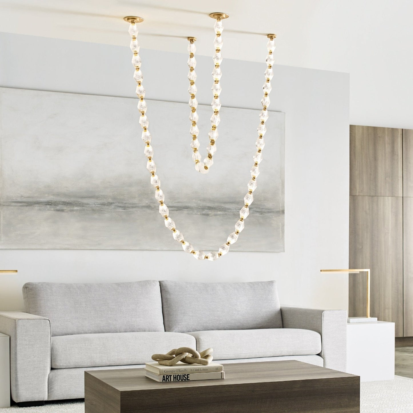 Glass Chain Chandelier - YIOSI