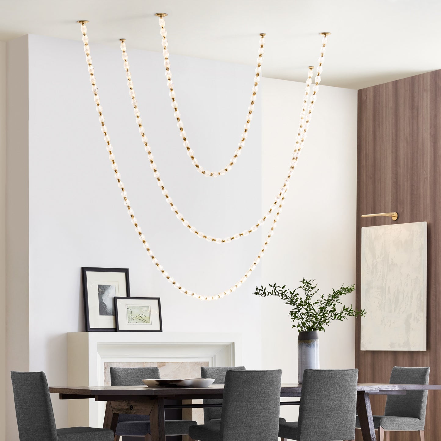 Glass Chain Chandelier - YIOSI