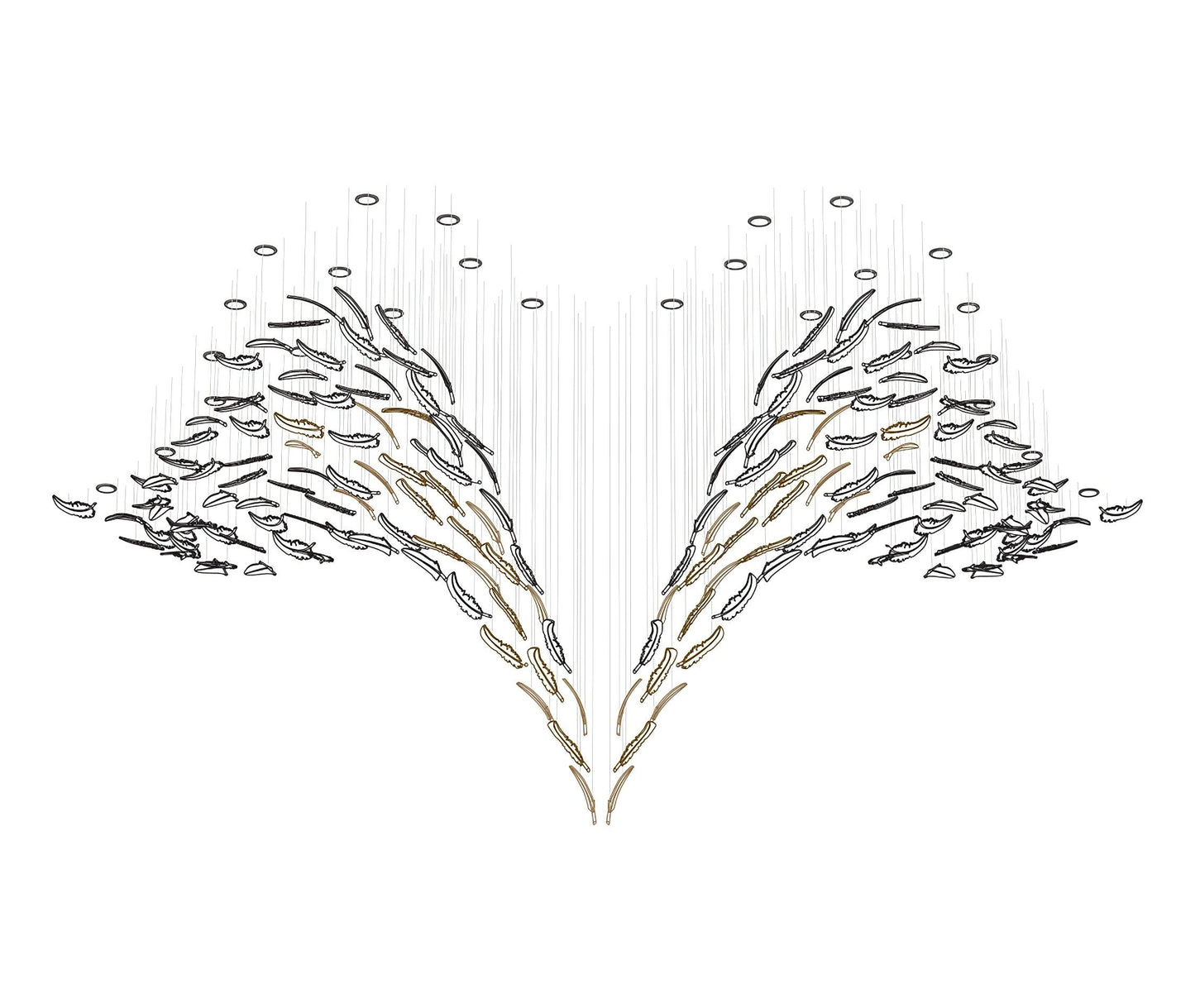 Glass Feathers Chandelier - YIOSI