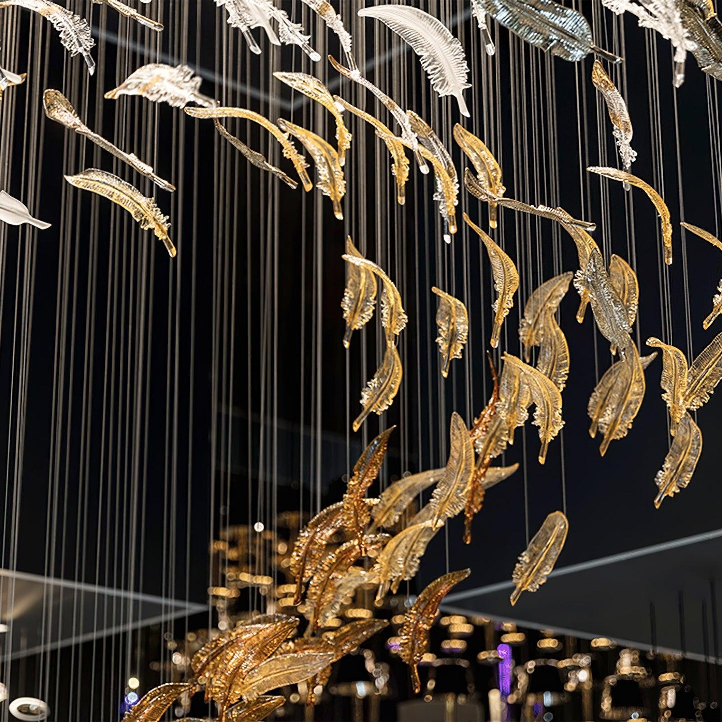 Glass Feathers Chandelier - YIOSI