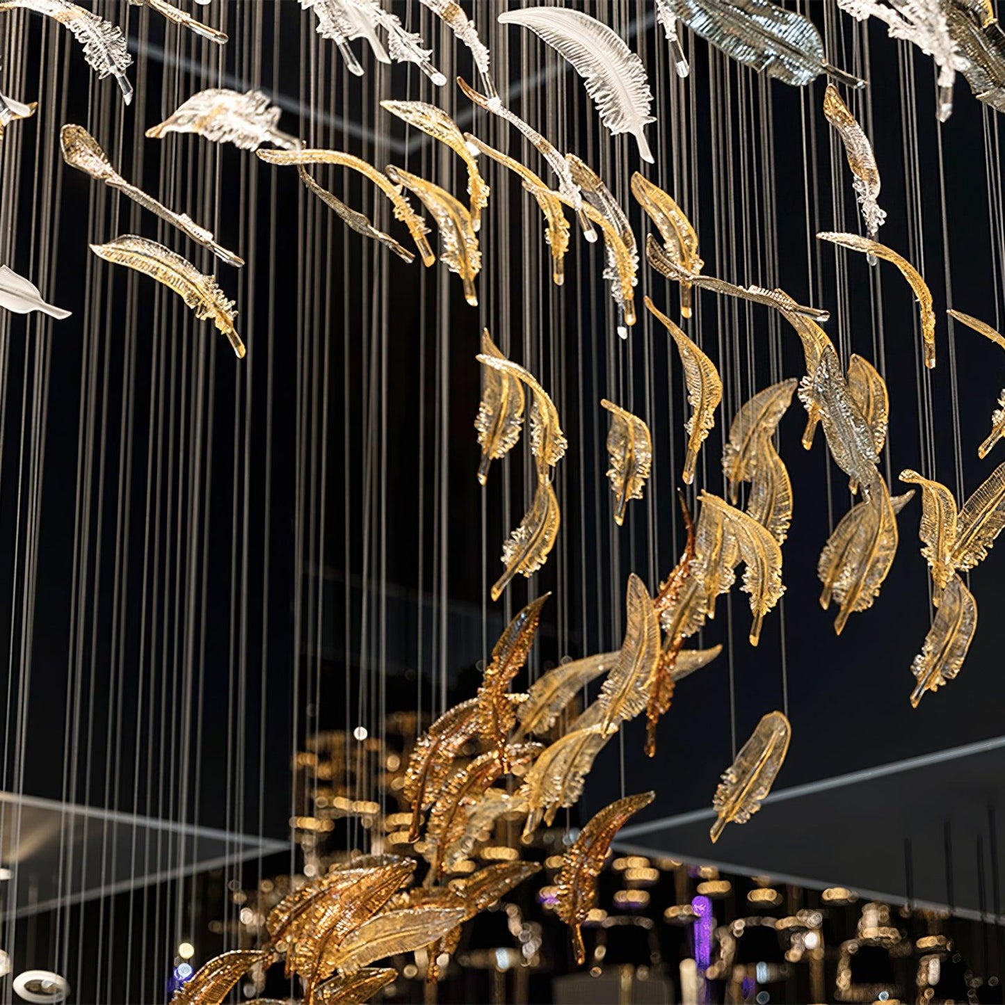 Glass Feathers Chandelier - YIOSI
