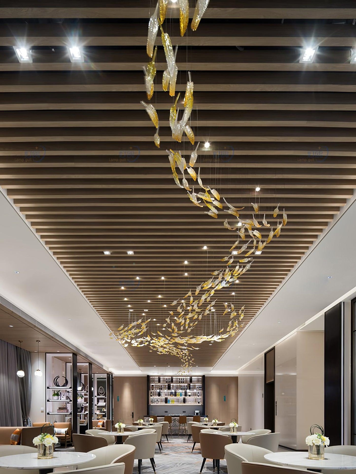 Glass Feathers Chandelier - YIOSI