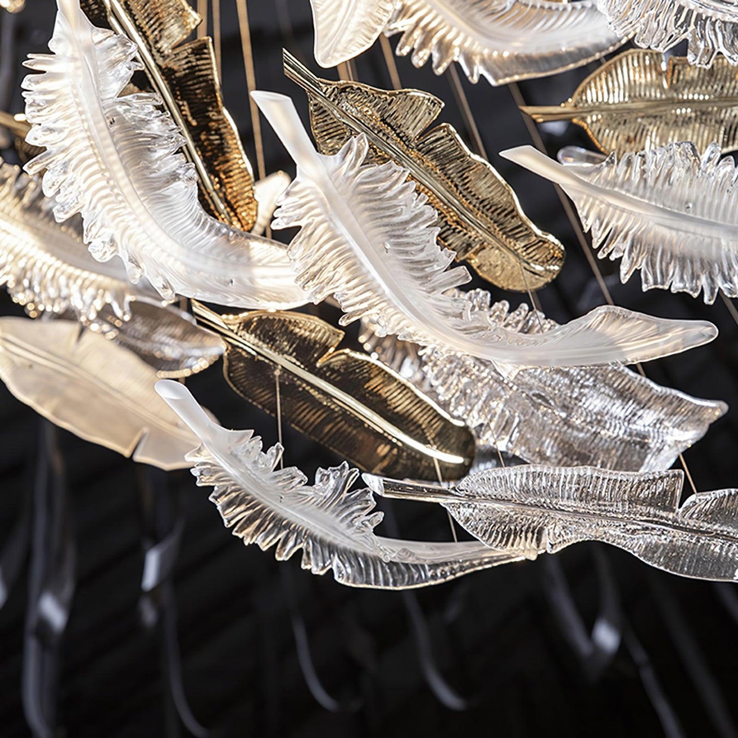 Glass Feathers Chandelier - YIOSI