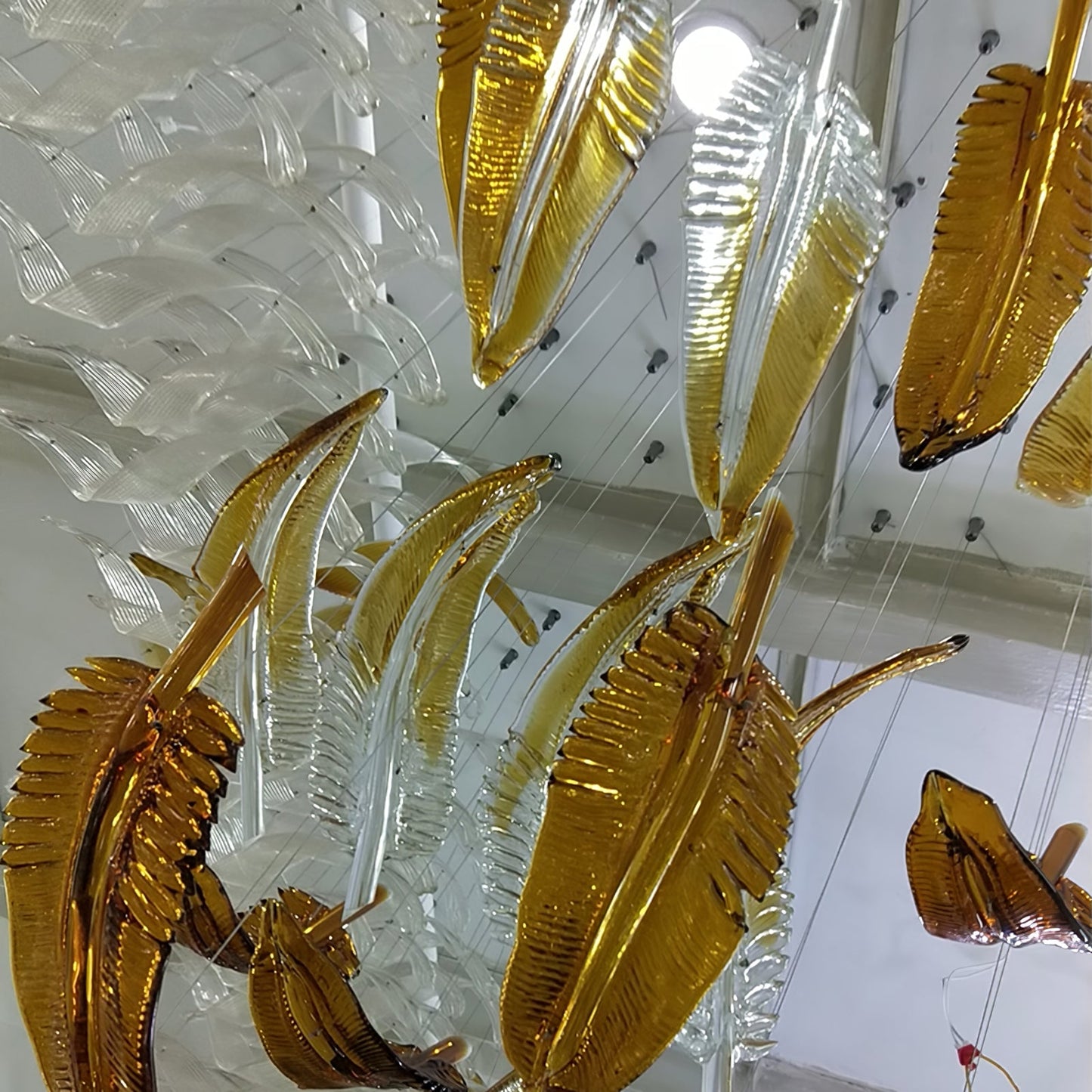 Glass Feathers Chandelier - YIOSI