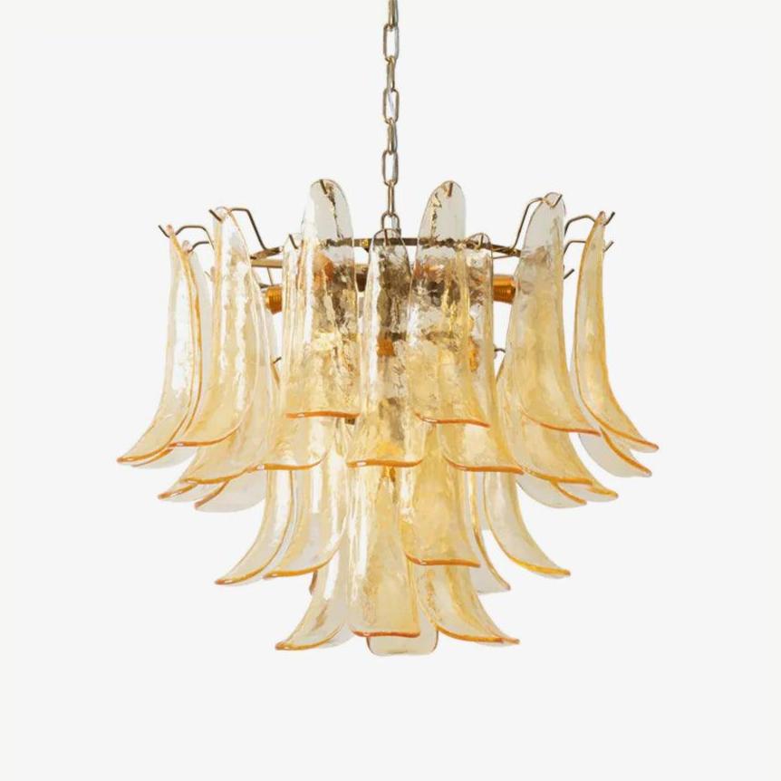 Glass Leaf Cascade Chandelier - YIOSI