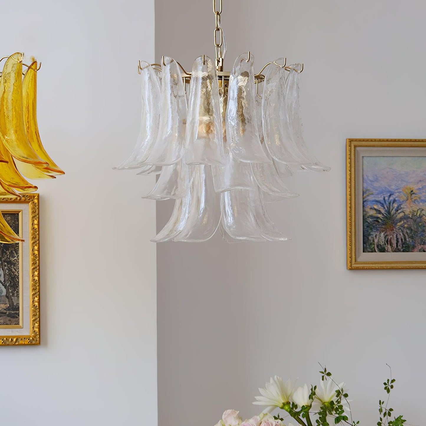 Glass Leaf Cascade Chandelier - YIOSI