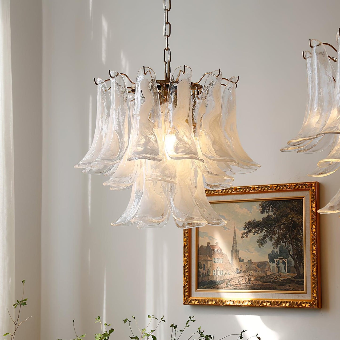 Glass Leaf Cascade Chandelier - YIOSI