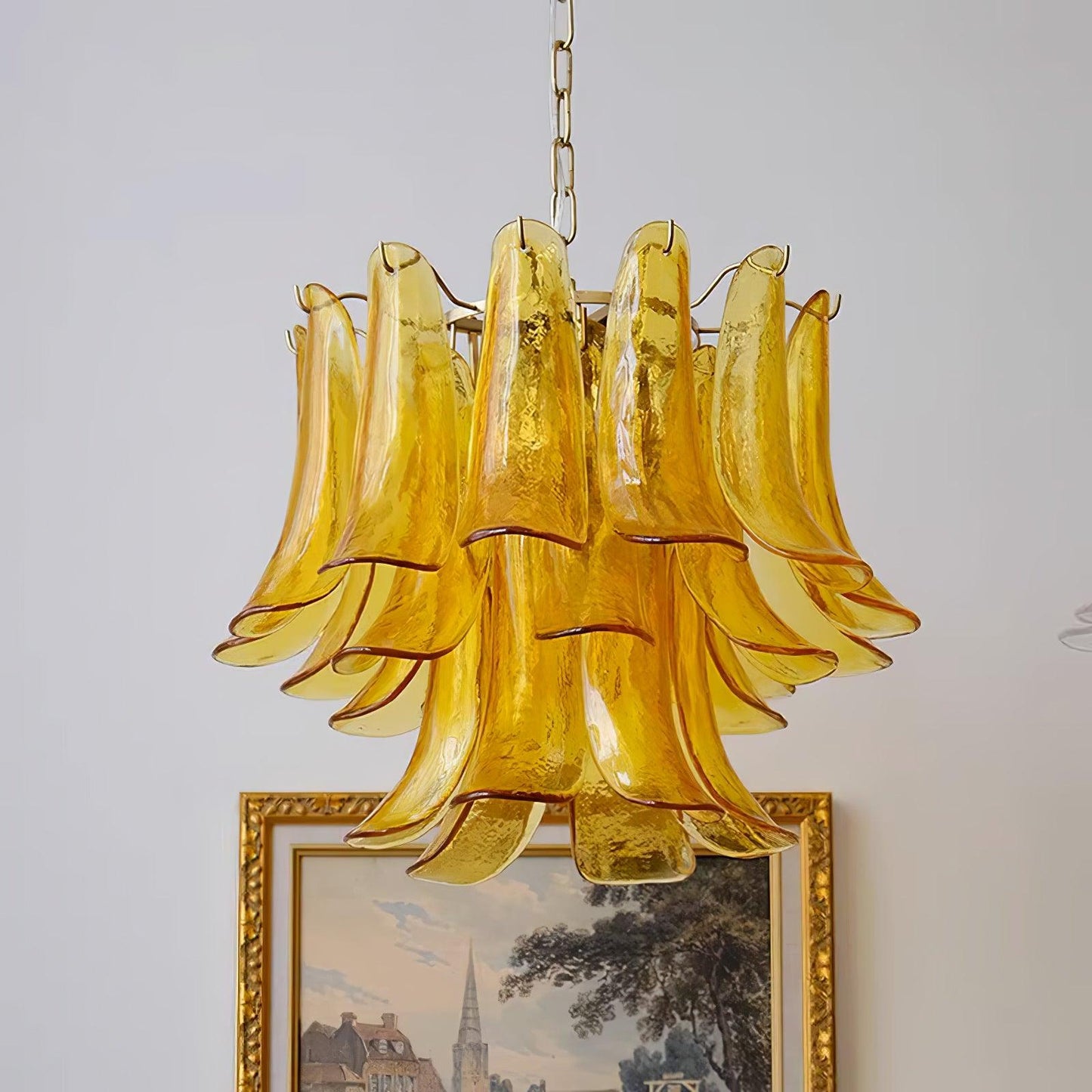 Glass Leaf Cascade Chandelier - YIOSI