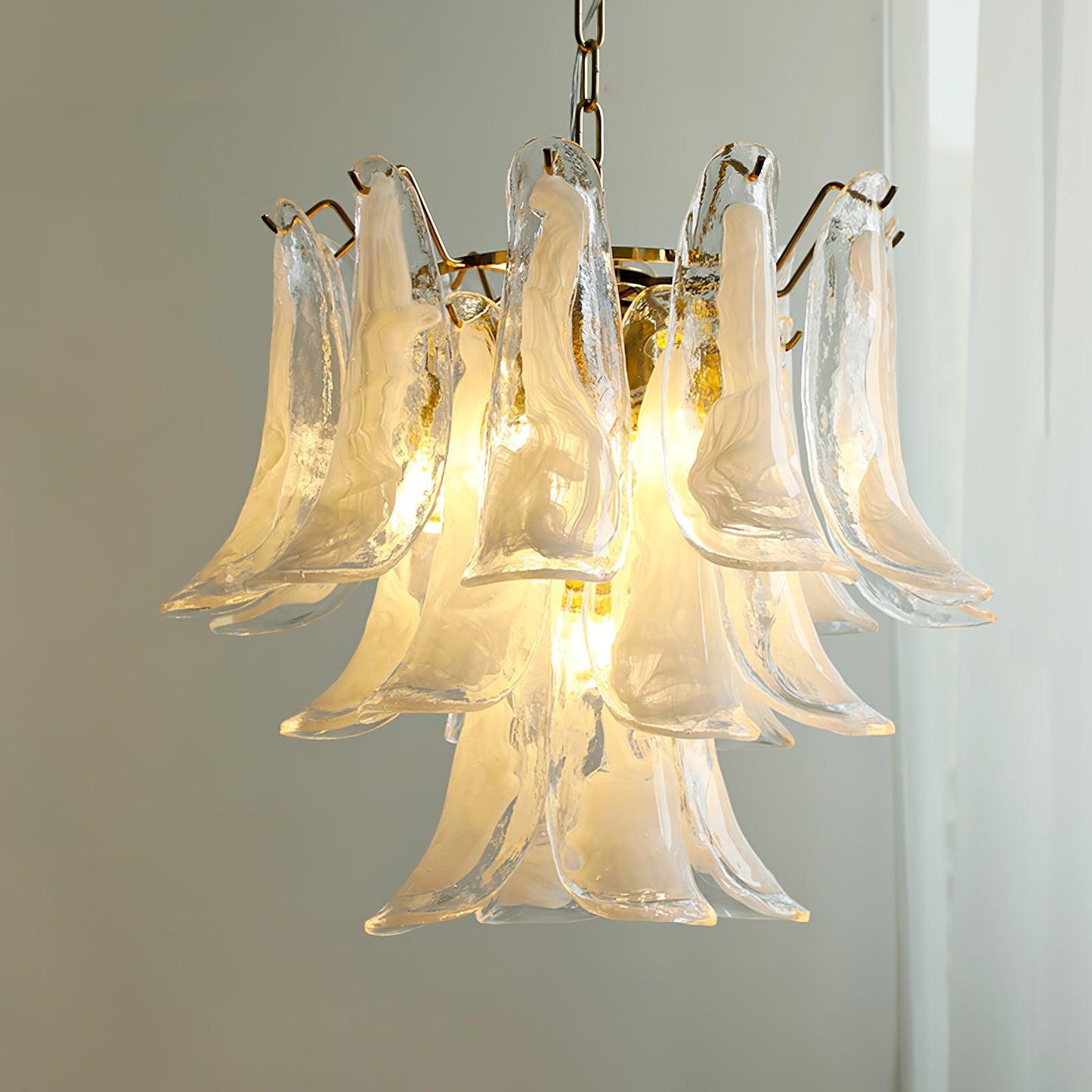 Glass Leaf Cascade Chandelier - YIOSI