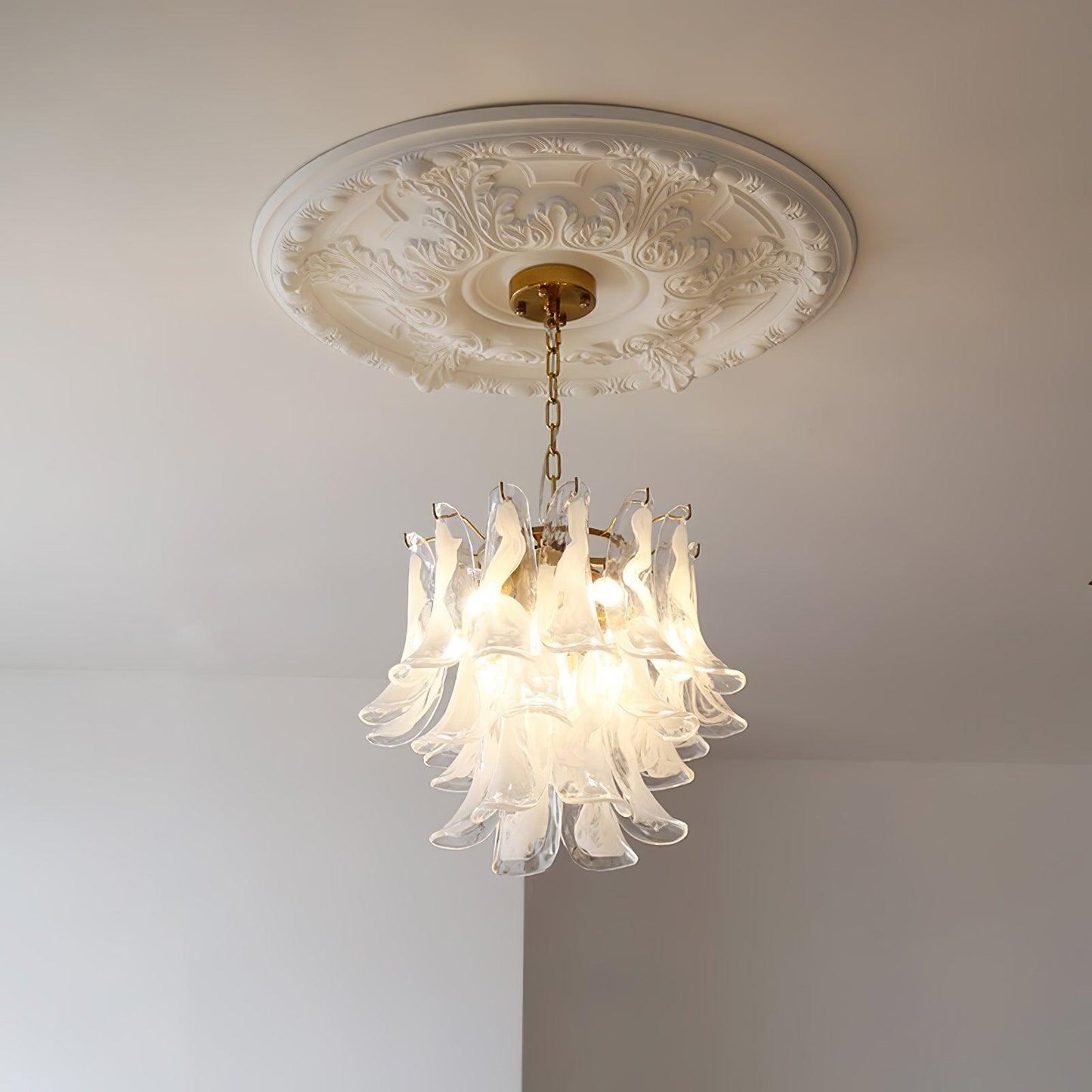 Glass Leaf Cascade Chandelier - YIOSI