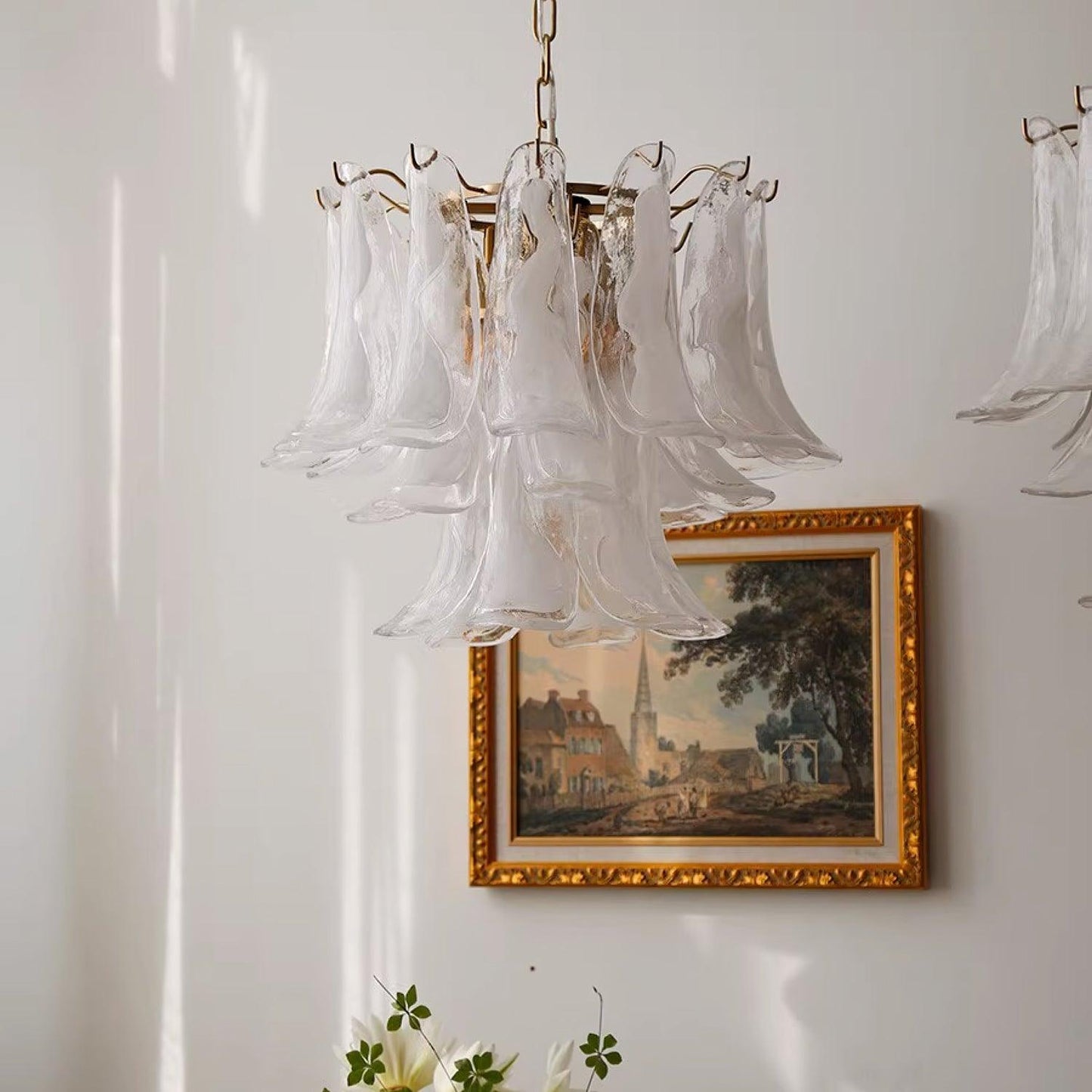 Glass Leaf Cascade Chandelier - YIOSI