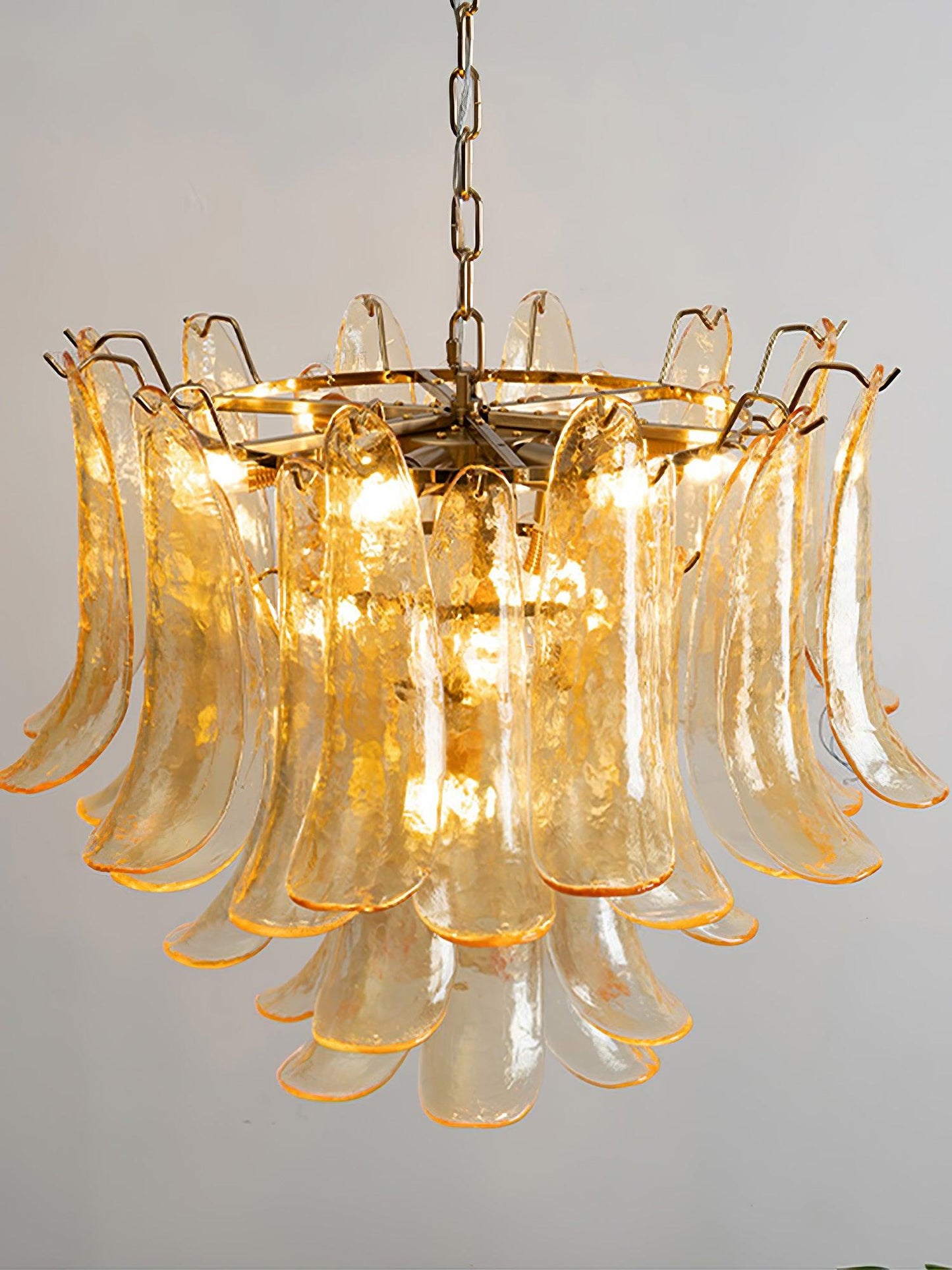 Glass Leaf Cascade Chandelier - YIOSI