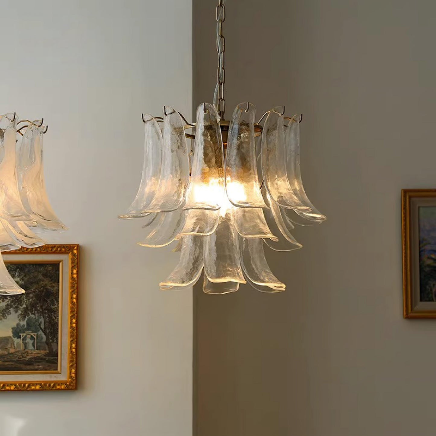 Glass Leaf Cascade Chandelier - YIOSI