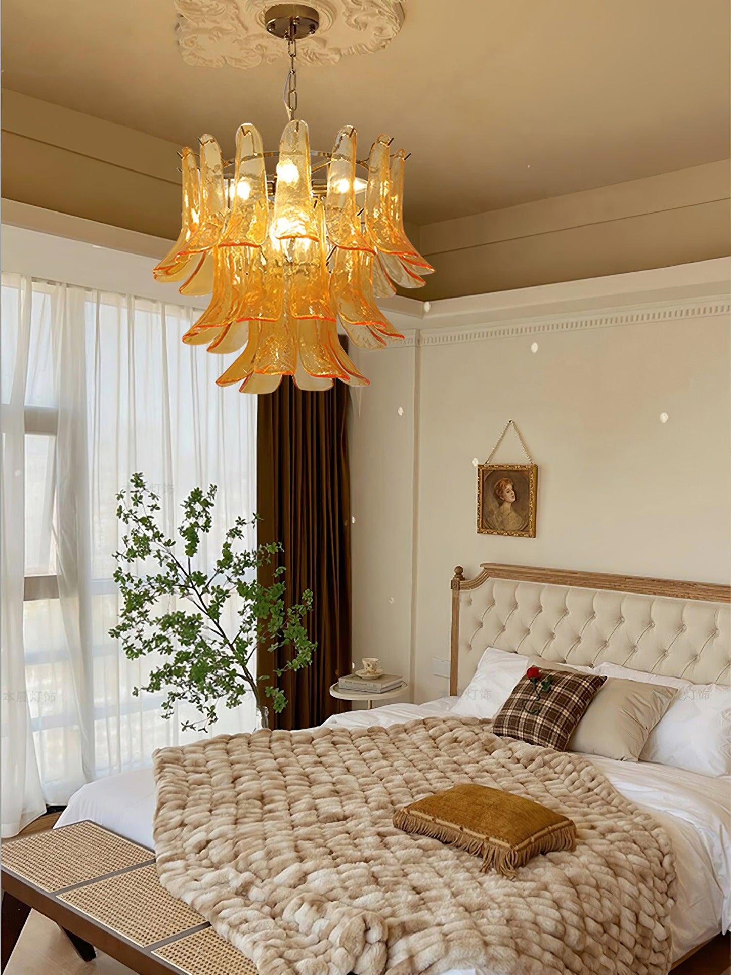 Glass Leaf Cascade Chandelier - YIOSI