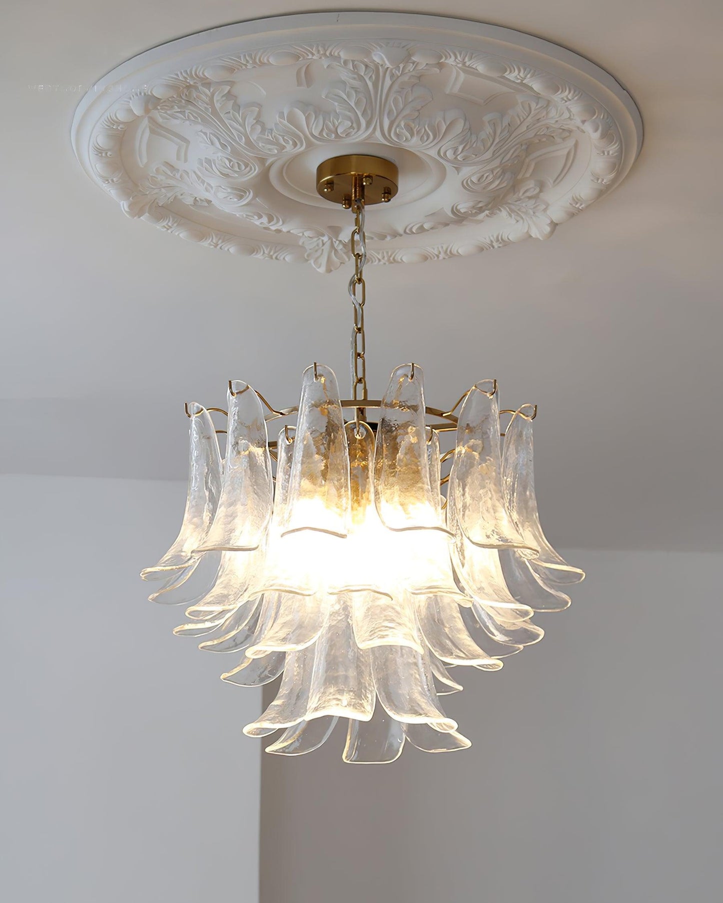 Glass Leaf Cascade Chandelier - YIOSI