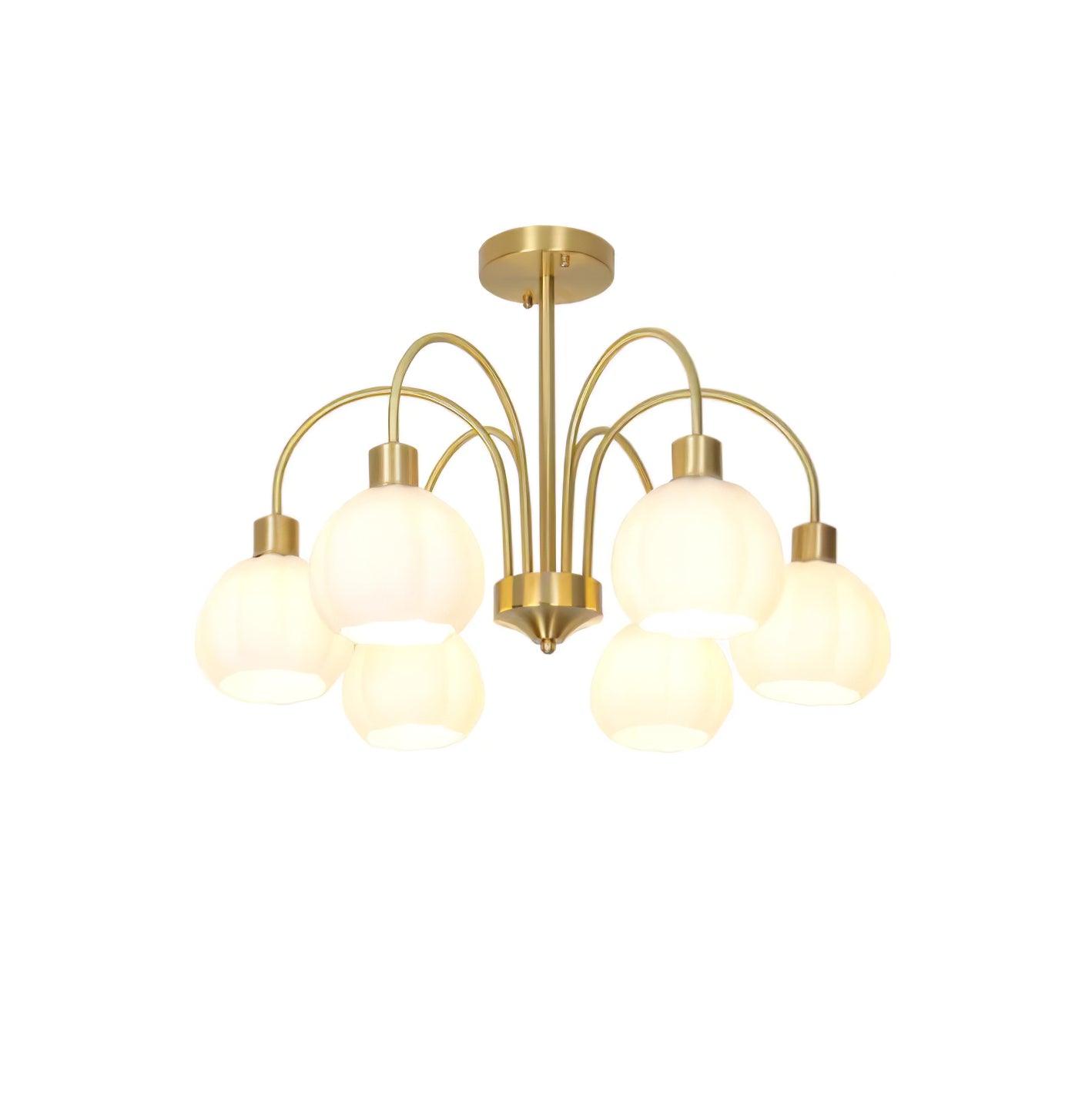 Glass Pumpkin Gold Chandelier - YIOSI