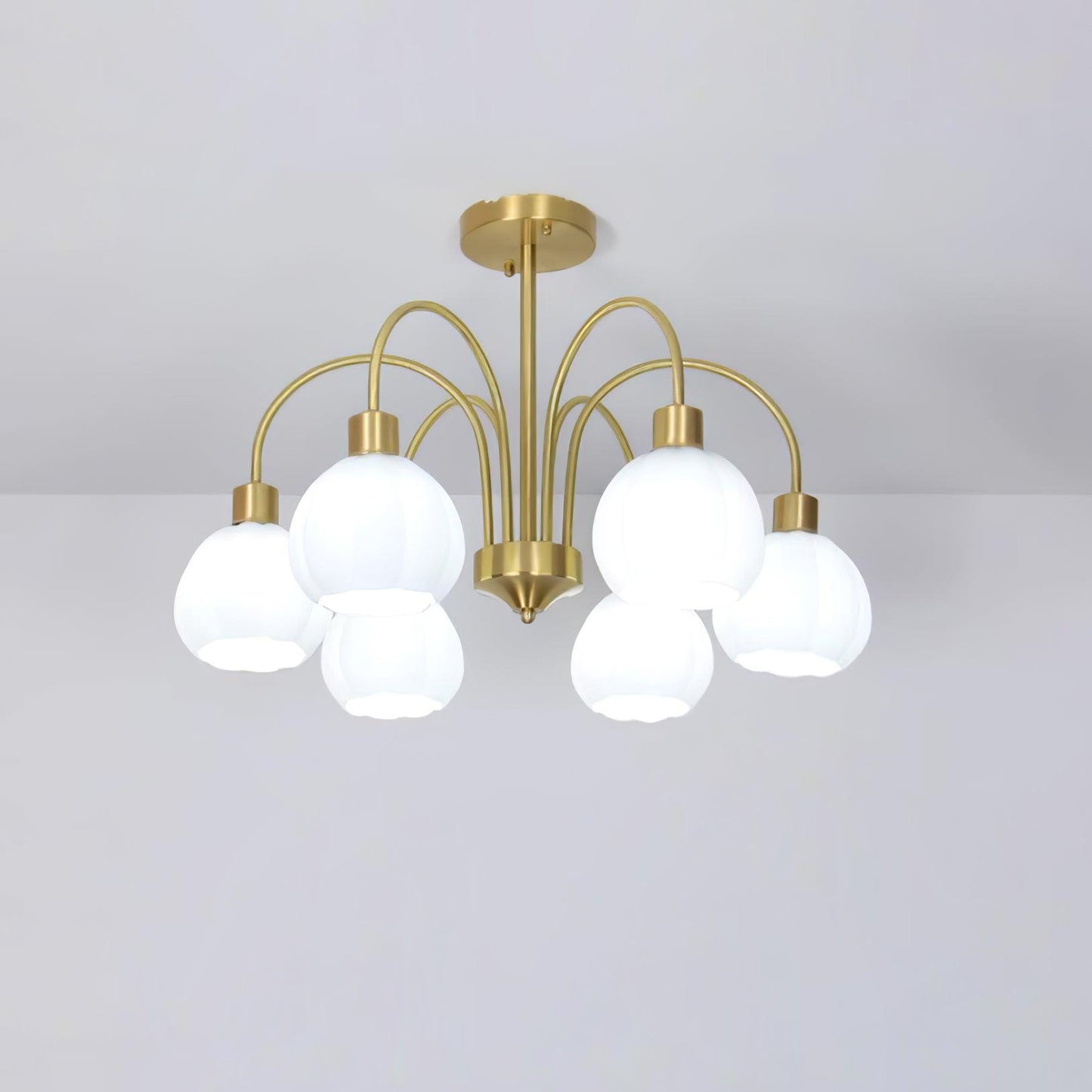 Glass Pumpkin Gold Chandelier - YIOSI
