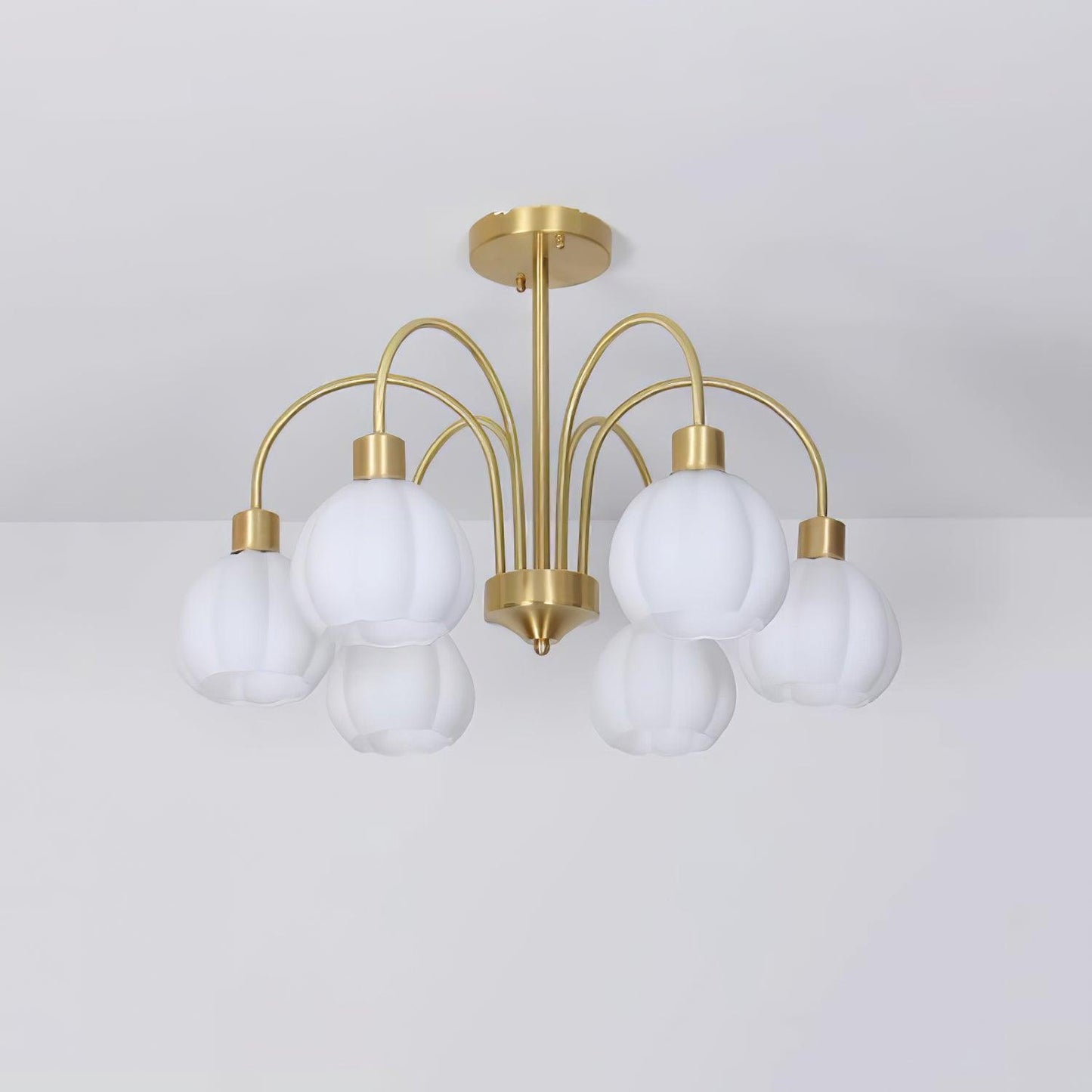 Glass Pumpkin Gold Chandelier - YIOSI