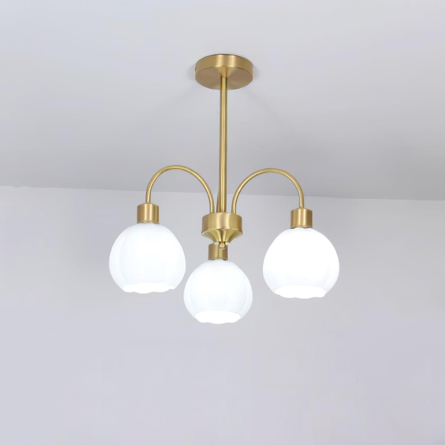 Glass Pumpkin Gold Chandelier - YIOSI