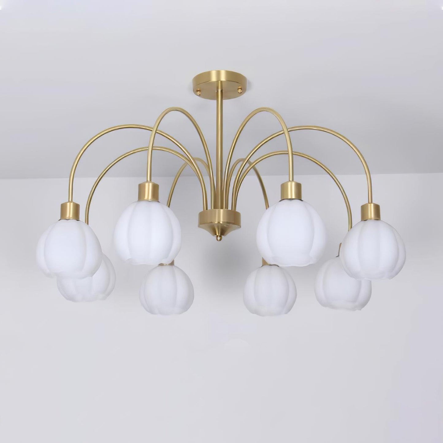 Glass Pumpkin Gold Chandelier - YIOSI
