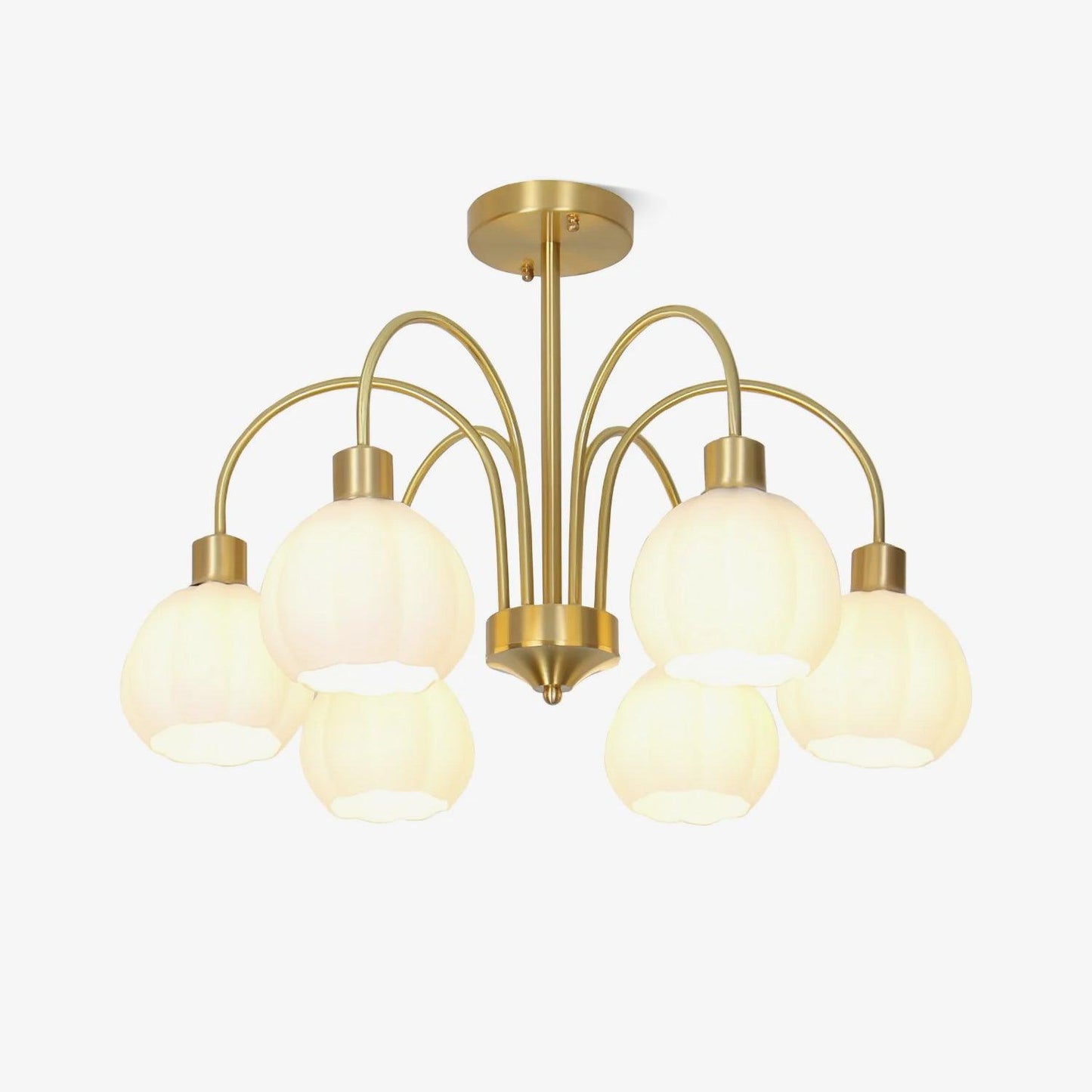 Glass Pumpkin Gold Chandelier - YIOSI