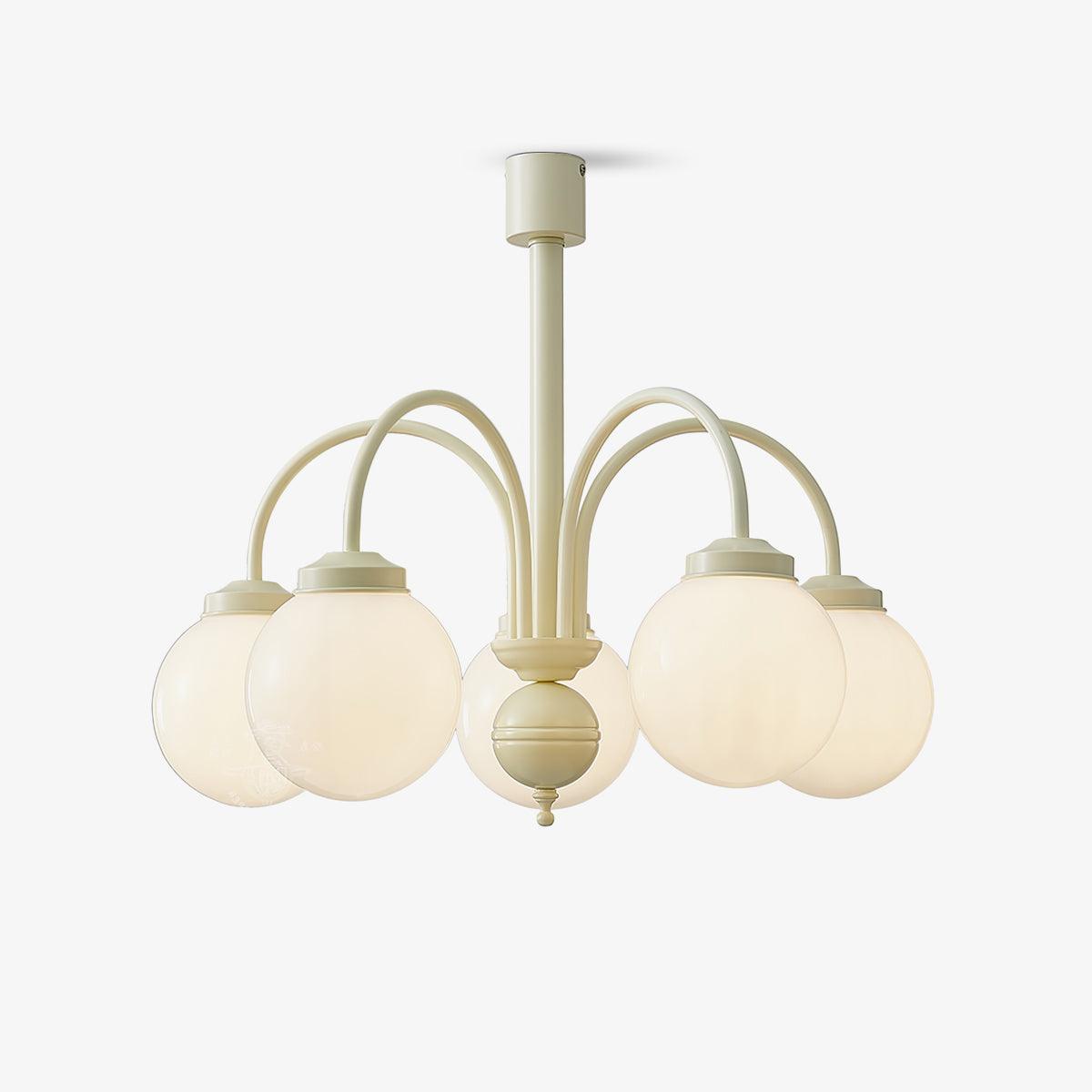Cream Glass Sphere Chandelier - YIOSI