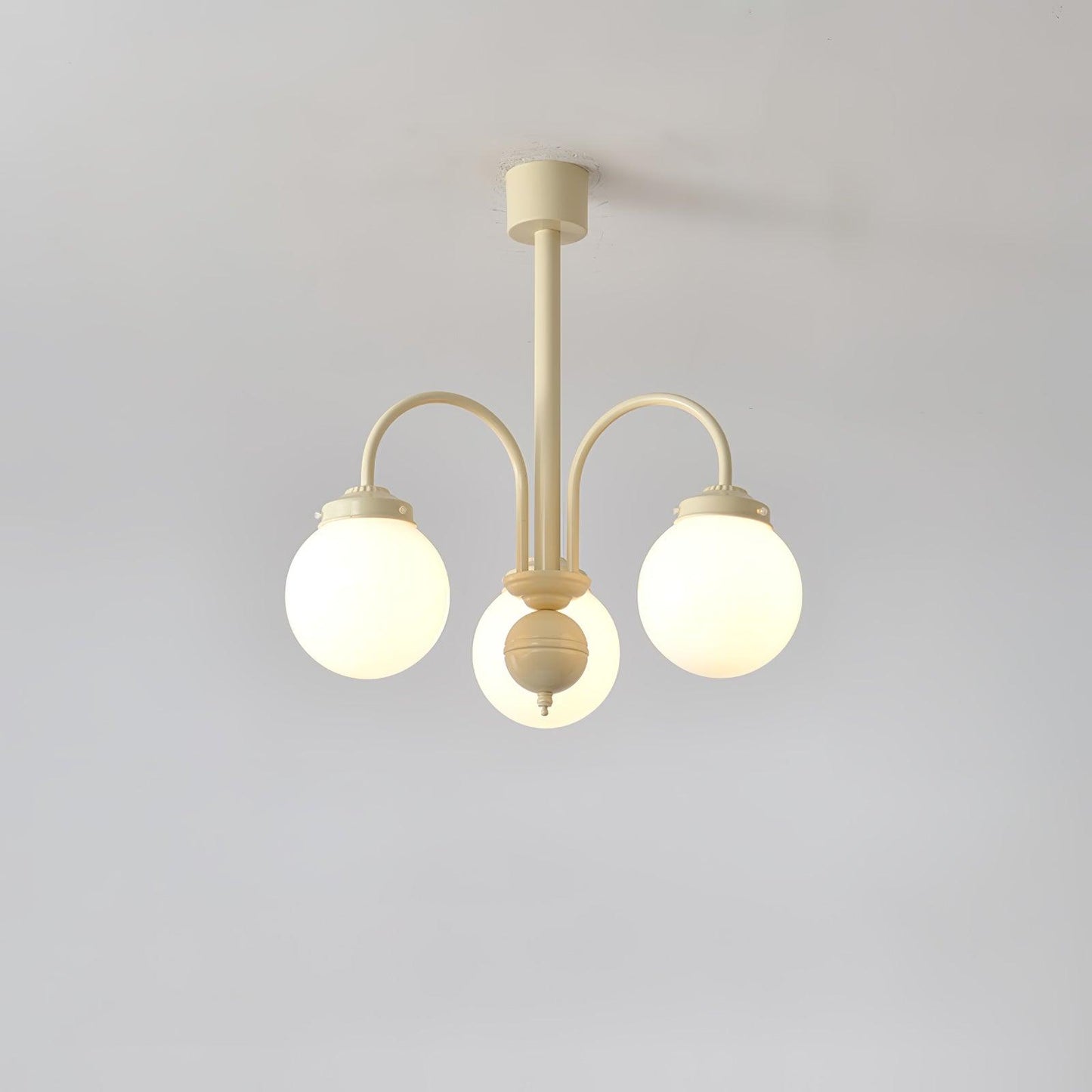 Cream Glass Sphere Chandelier - YIOSI