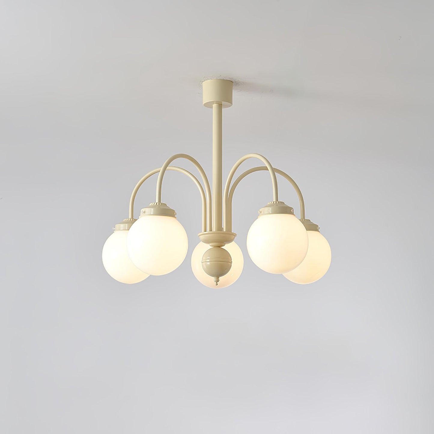Cream Glass Sphere Chandelier - YIOSI