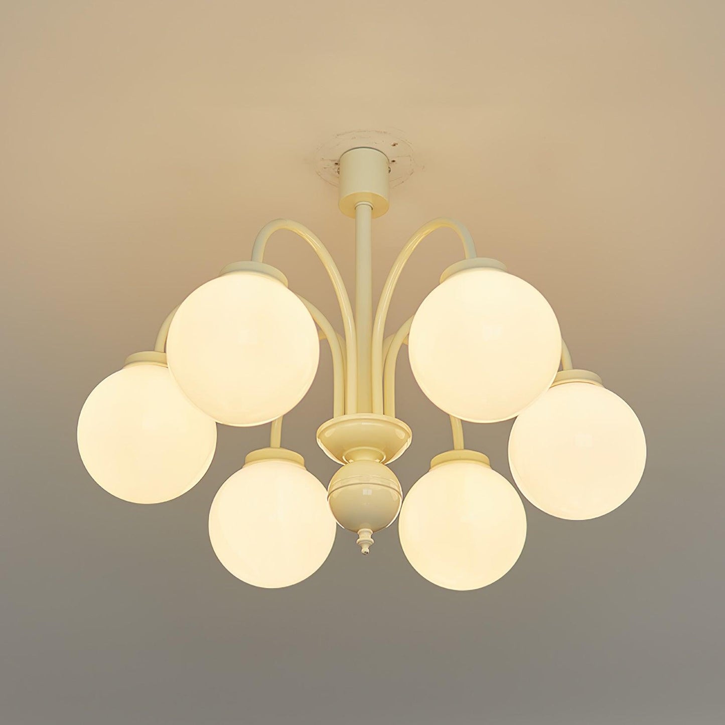 Cream Glass Sphere Chandelier - YIOSI