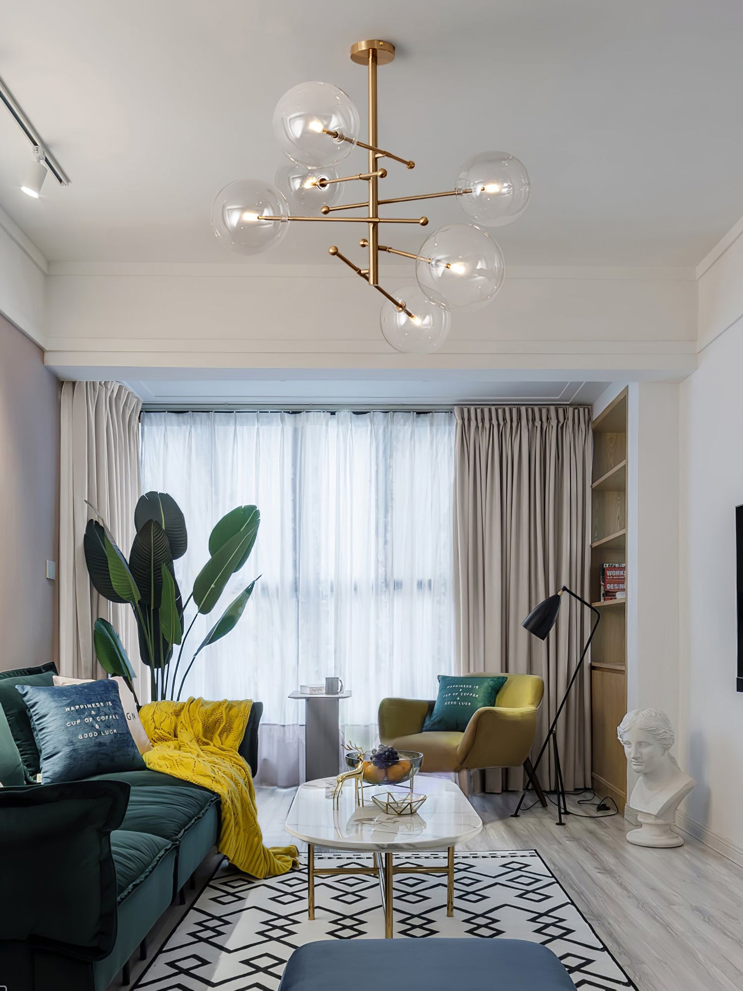 Glass Globe Mobile Chandelier - YIOSI