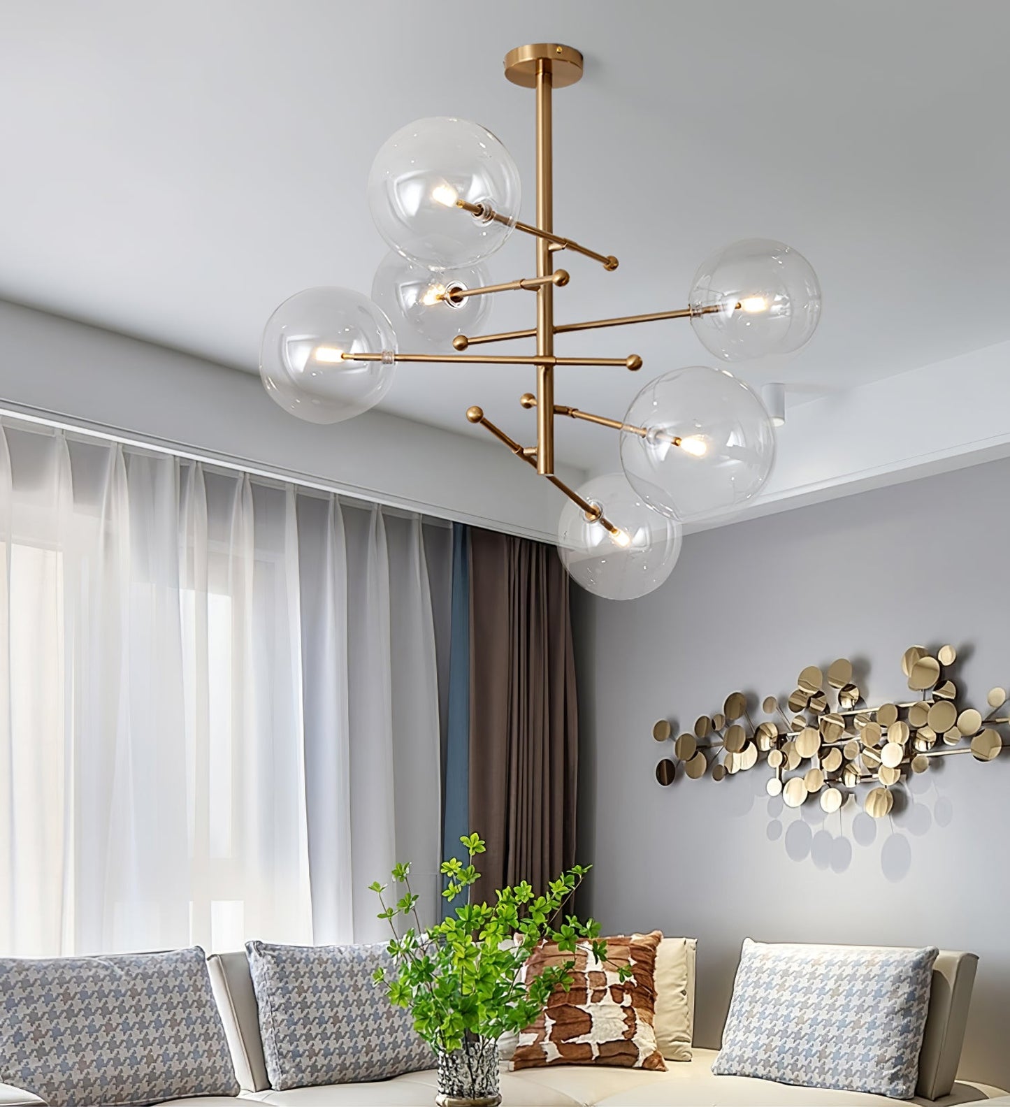 Glass Globe Mobile Chandelier - YIOSI