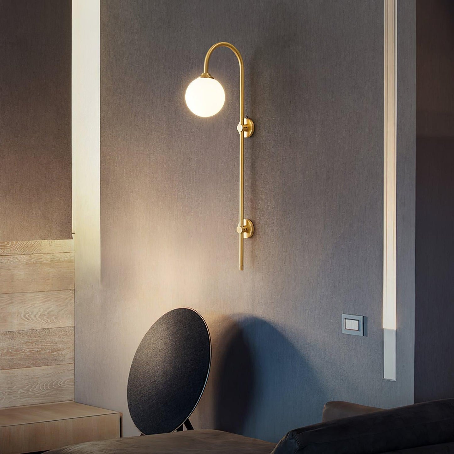 Globe Brass Wall Sconce - YIOSI