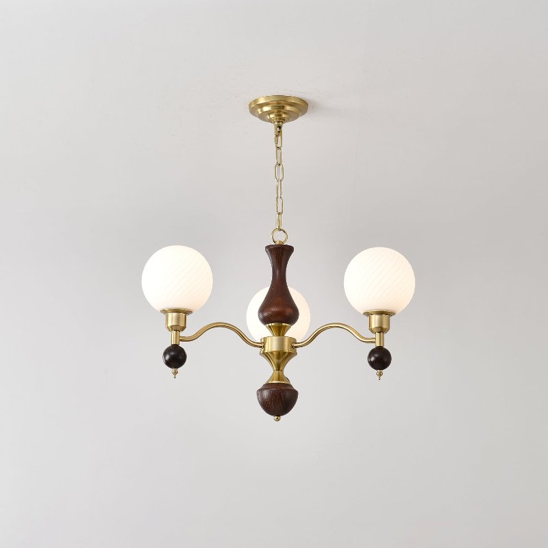 Globe Orb Wood Chandelier - YIOSI