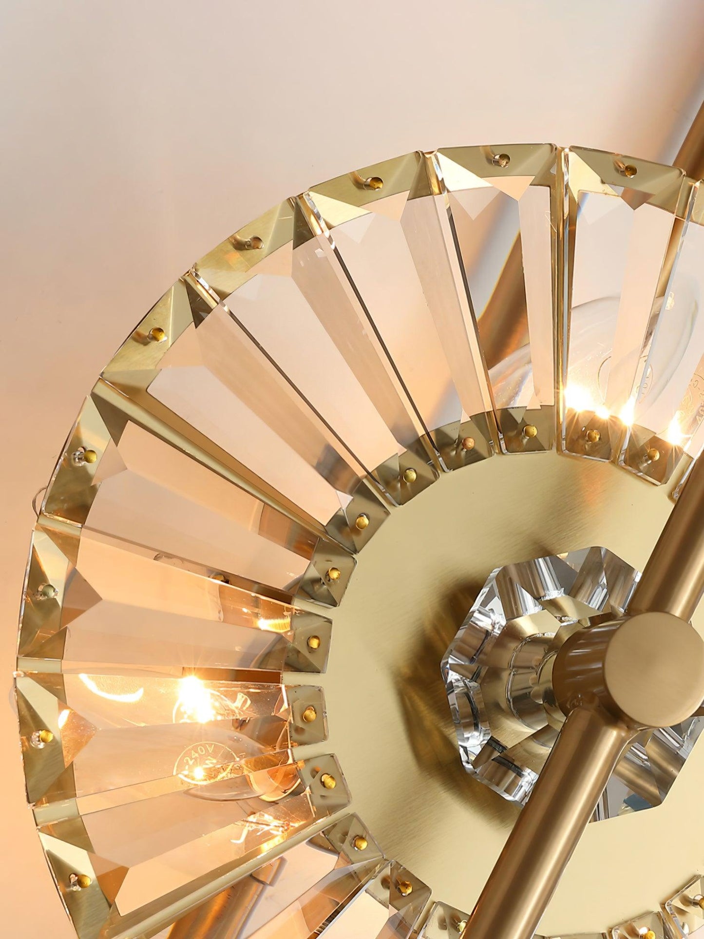 Crystal Gear Gold Wall Light - YIOSI
