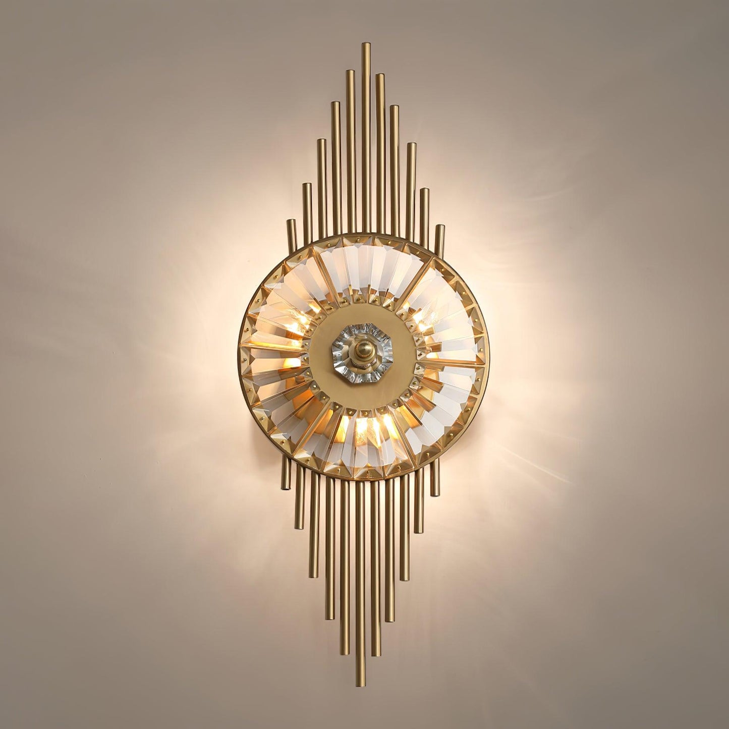 Crystal Gear Gold Wall Light - YIOSI