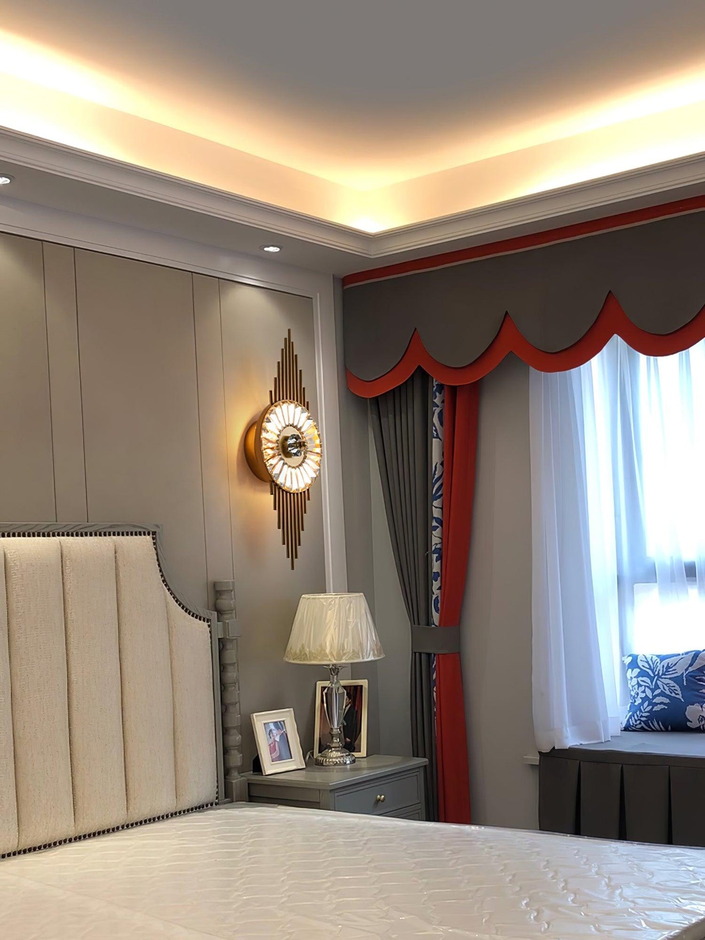 Crystal Gear Gold Wall Light - YIOSI