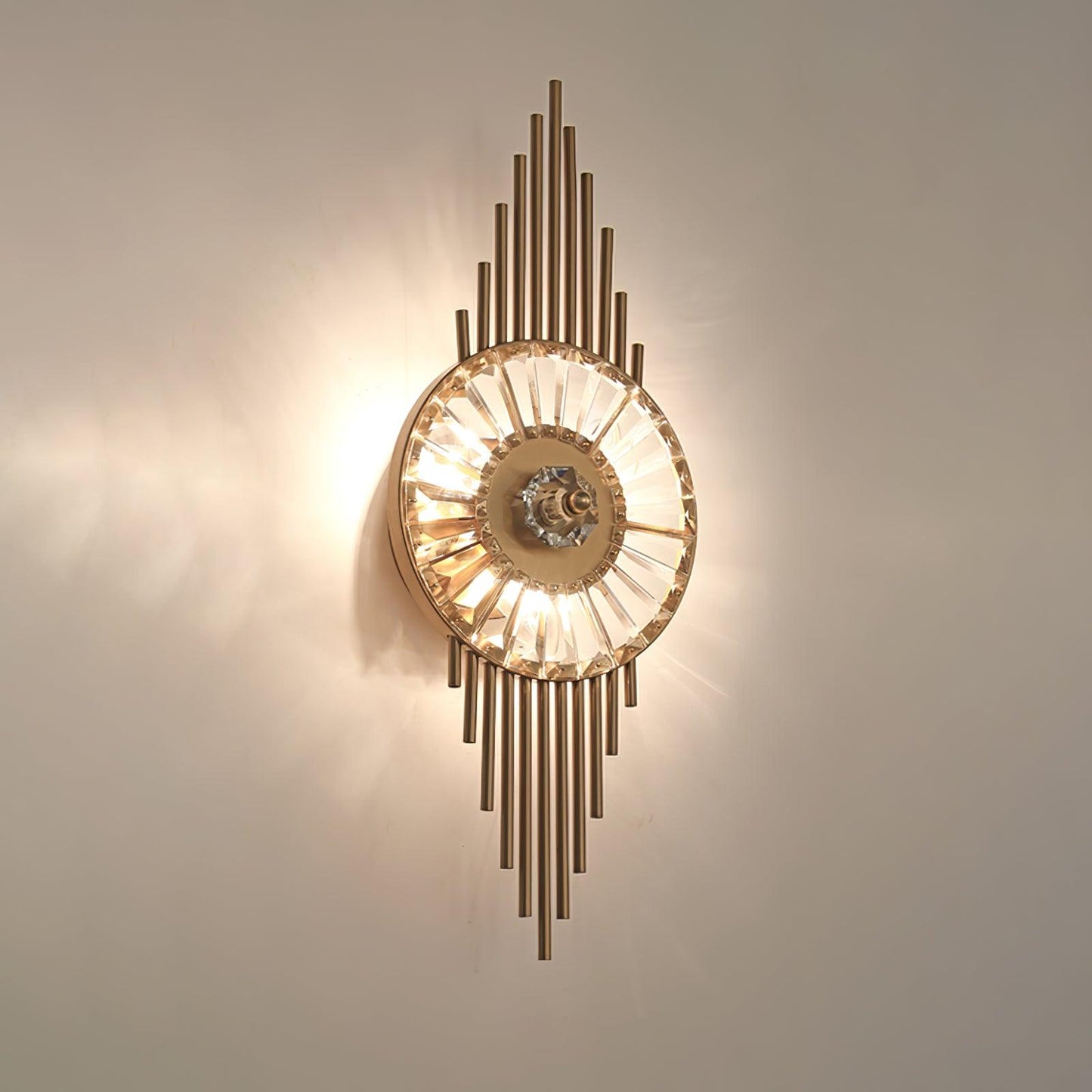 Crystal Gear Gold Wall Light - YIOSI