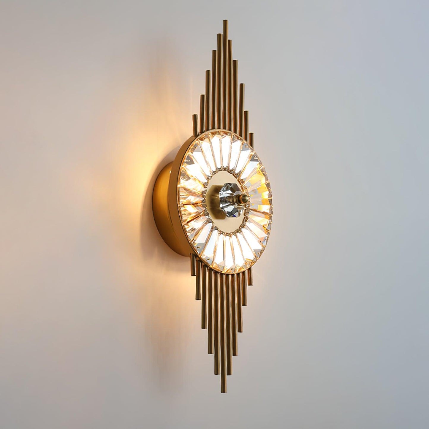 Crystal Gear Gold Wall Light - YIOSI