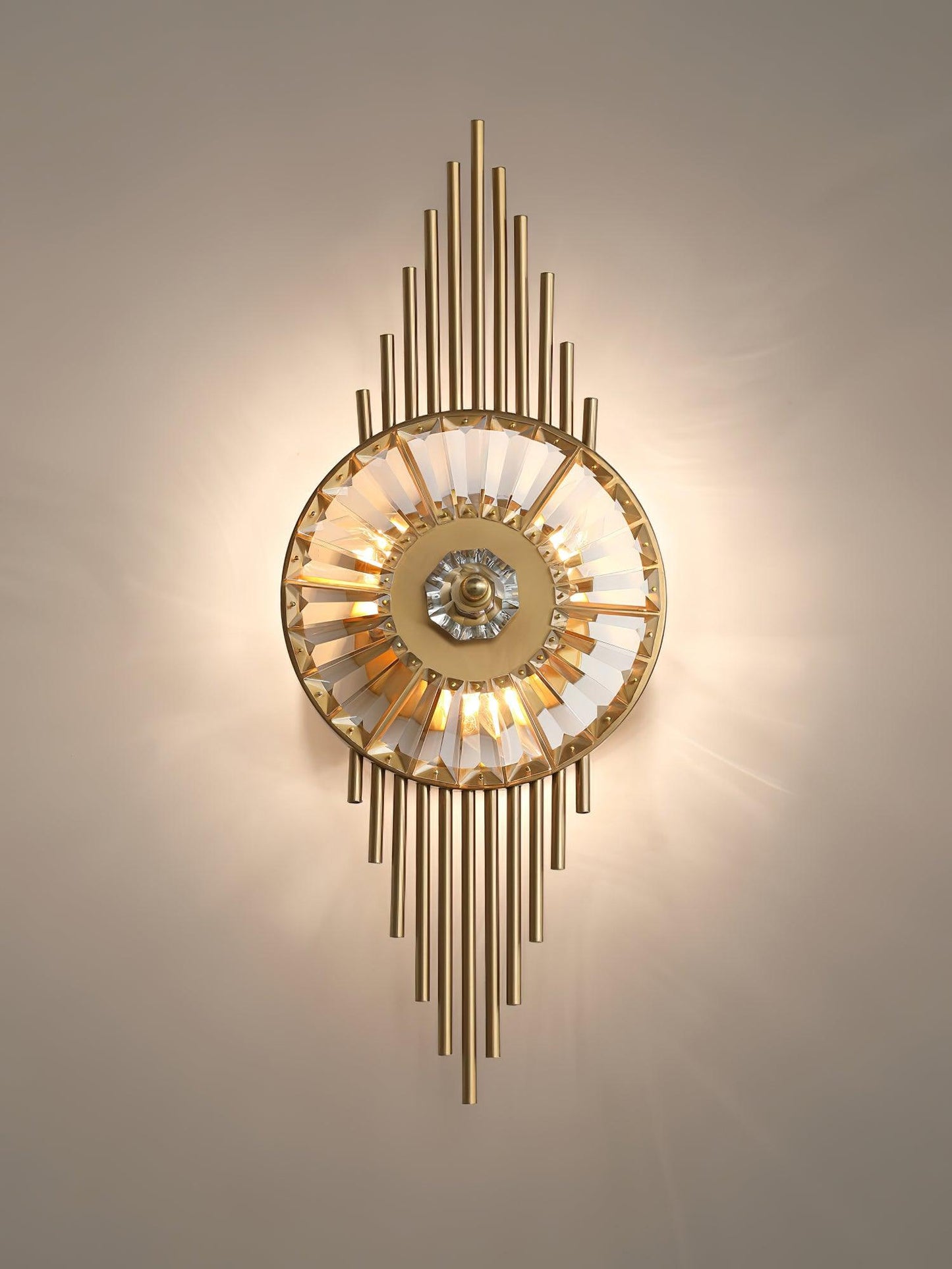 Crystal Gear Gold Wall Light - YIOSI