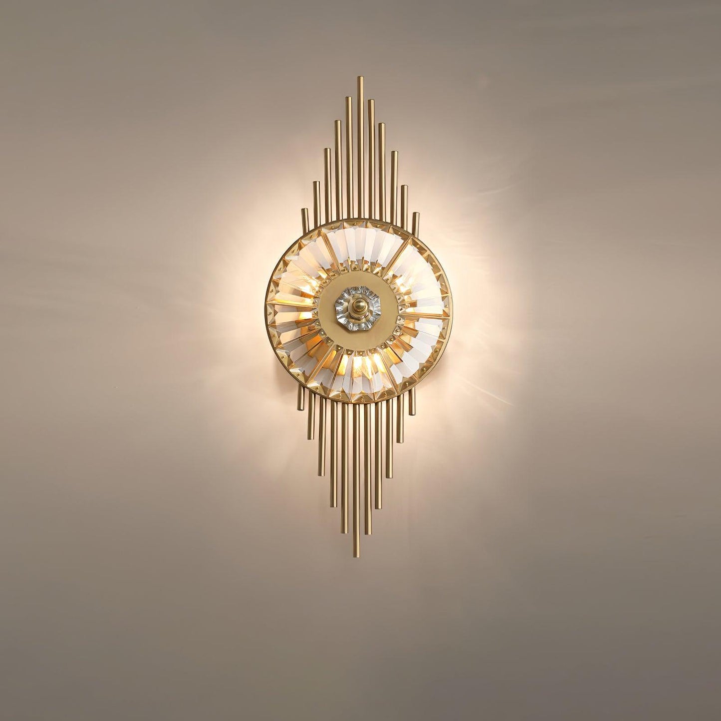 Crystal Gear Gold Wall Light - YIOSI