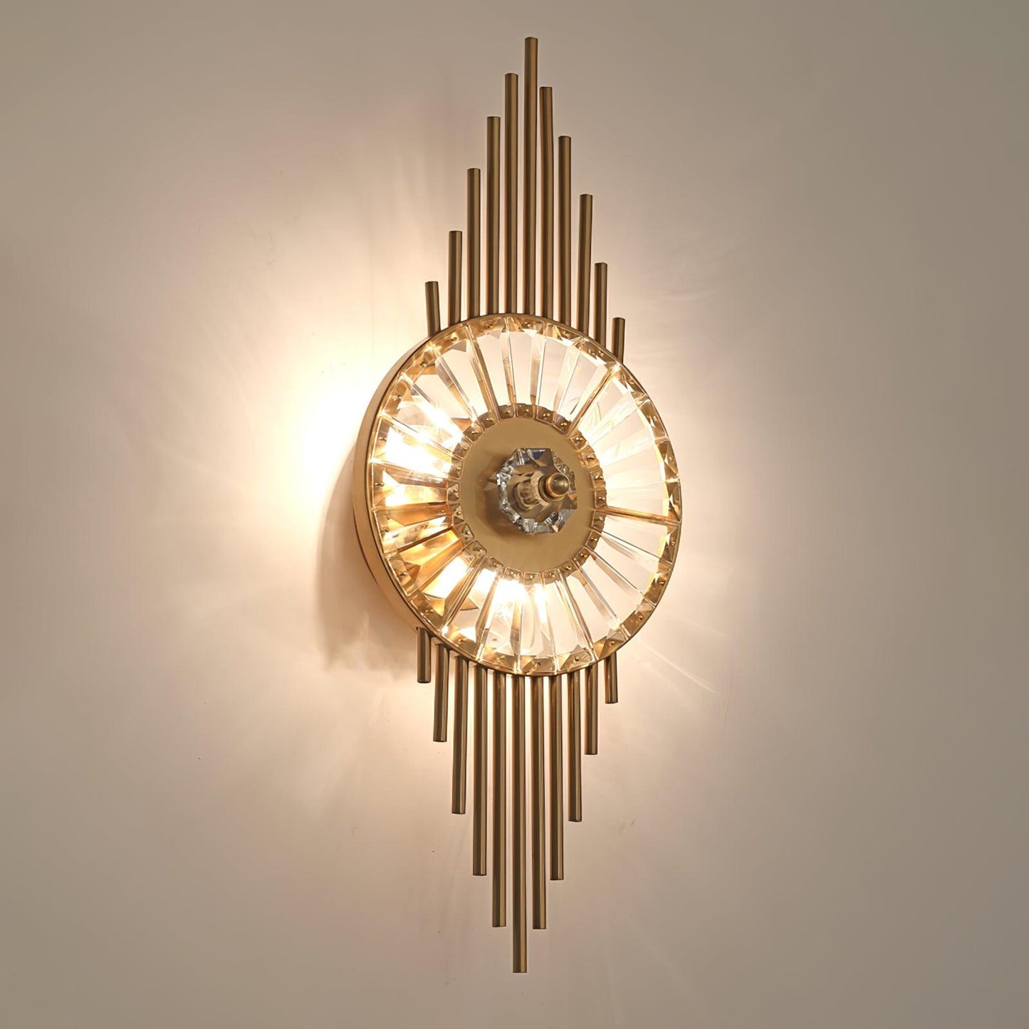 Crystal Gear Gold Wall Light - YIOSI