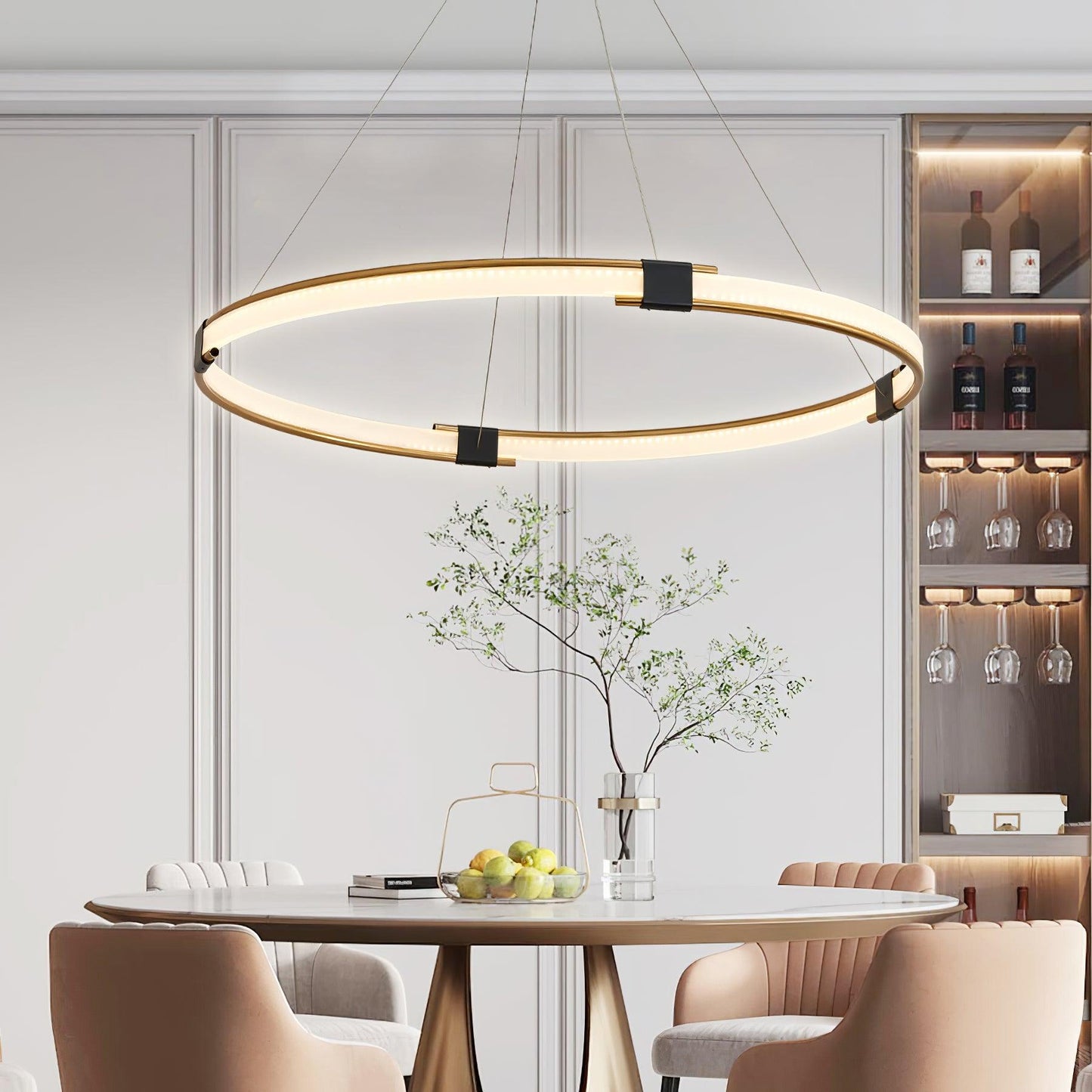 Gold Ring Chandelier - YIOSI