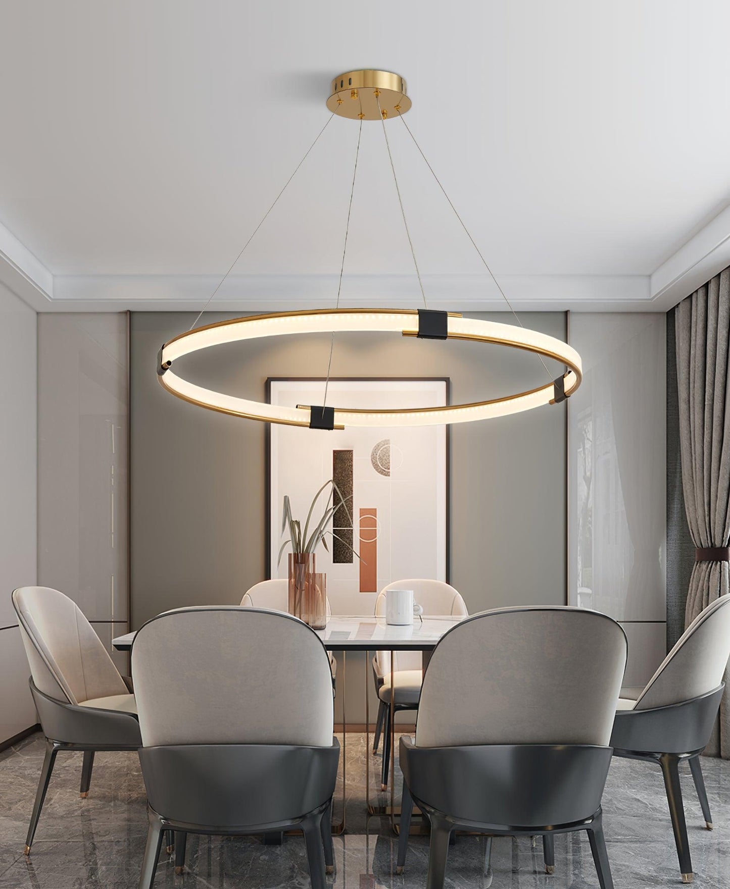 Gold Ring Chandelier - YIOSI
